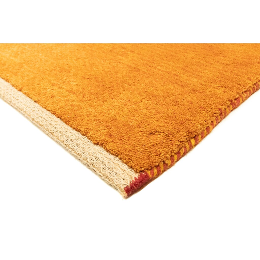 morgenland Wollteppich »Gabbeh Teppich handgeknüpft gold«, rechteckig