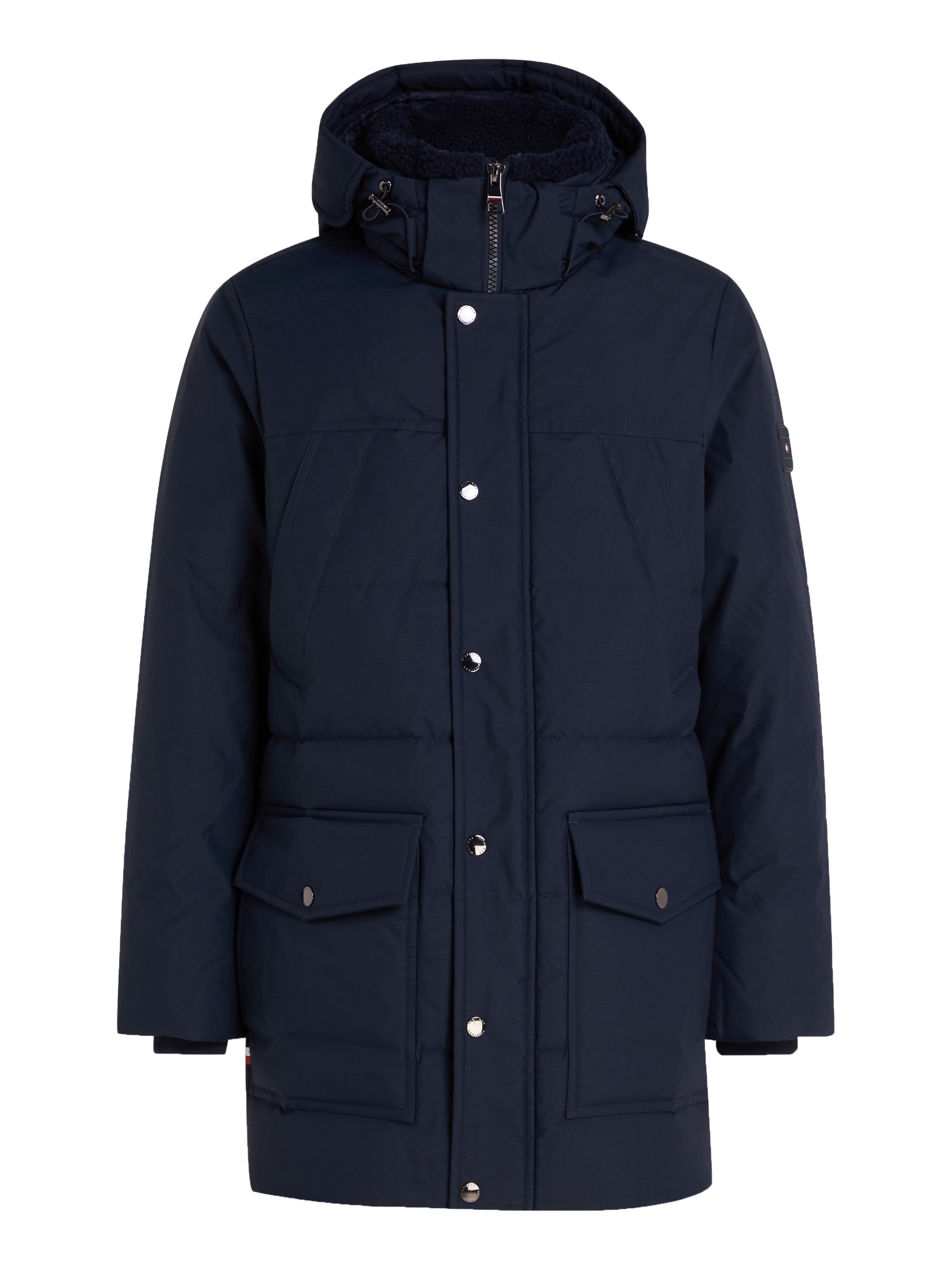 Tommy Hilfiger Parka »ROCKIE UTILITY PARKA«, mit Kapuze, hoch geschlossen, Stehakragen mit Fellimitat