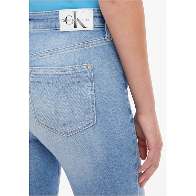 bestellen mit Skinny-fit-Jeans, Klein offenem, Abschluss | online ausgefranstem Calvin Bein Jelmoli-Versand Jeans am