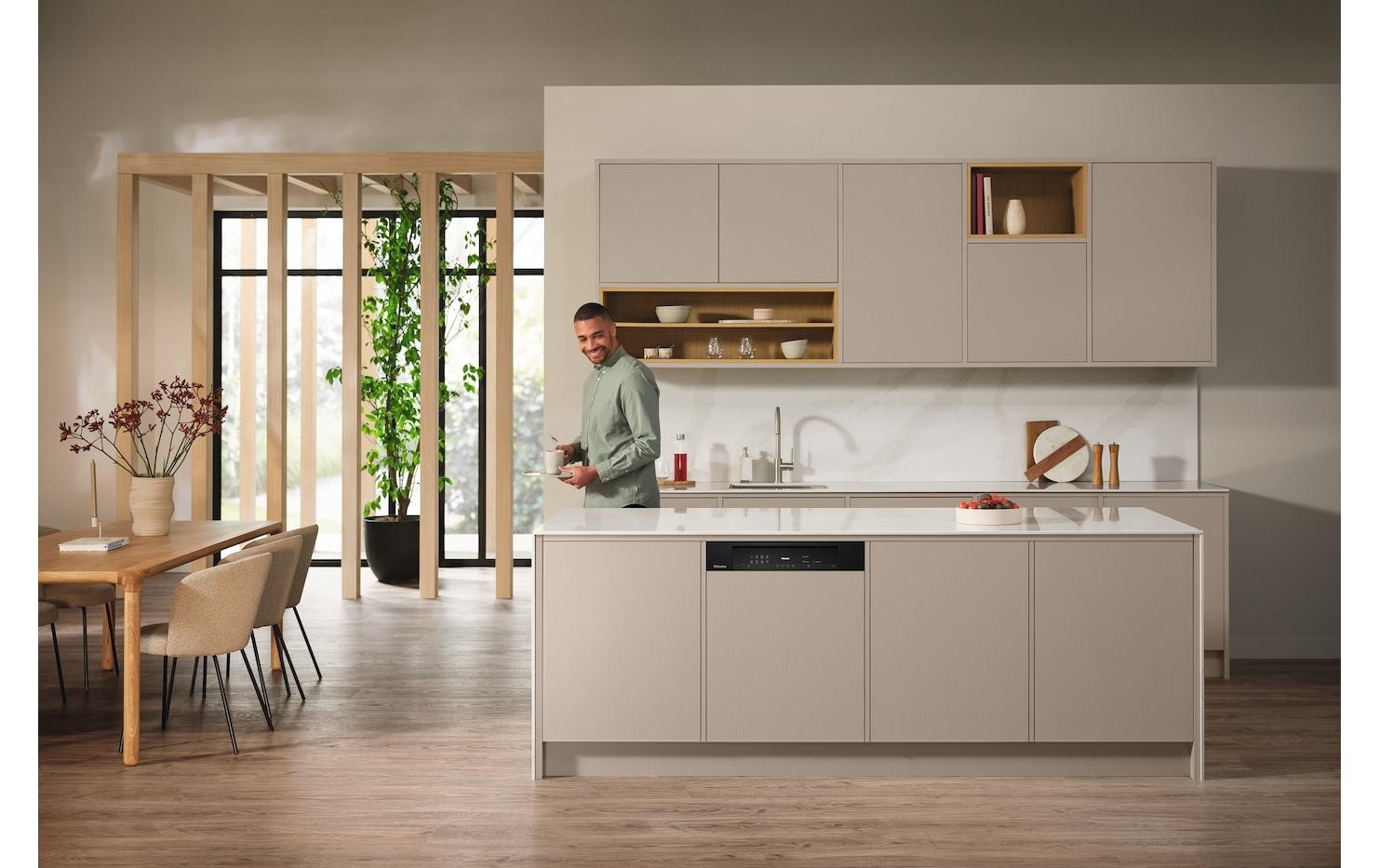 Miele teilintegrierbarer Geschirrspüler »G 17710-60 SCi AutoDos Obsidianschwarz«, 14 Massgedecke