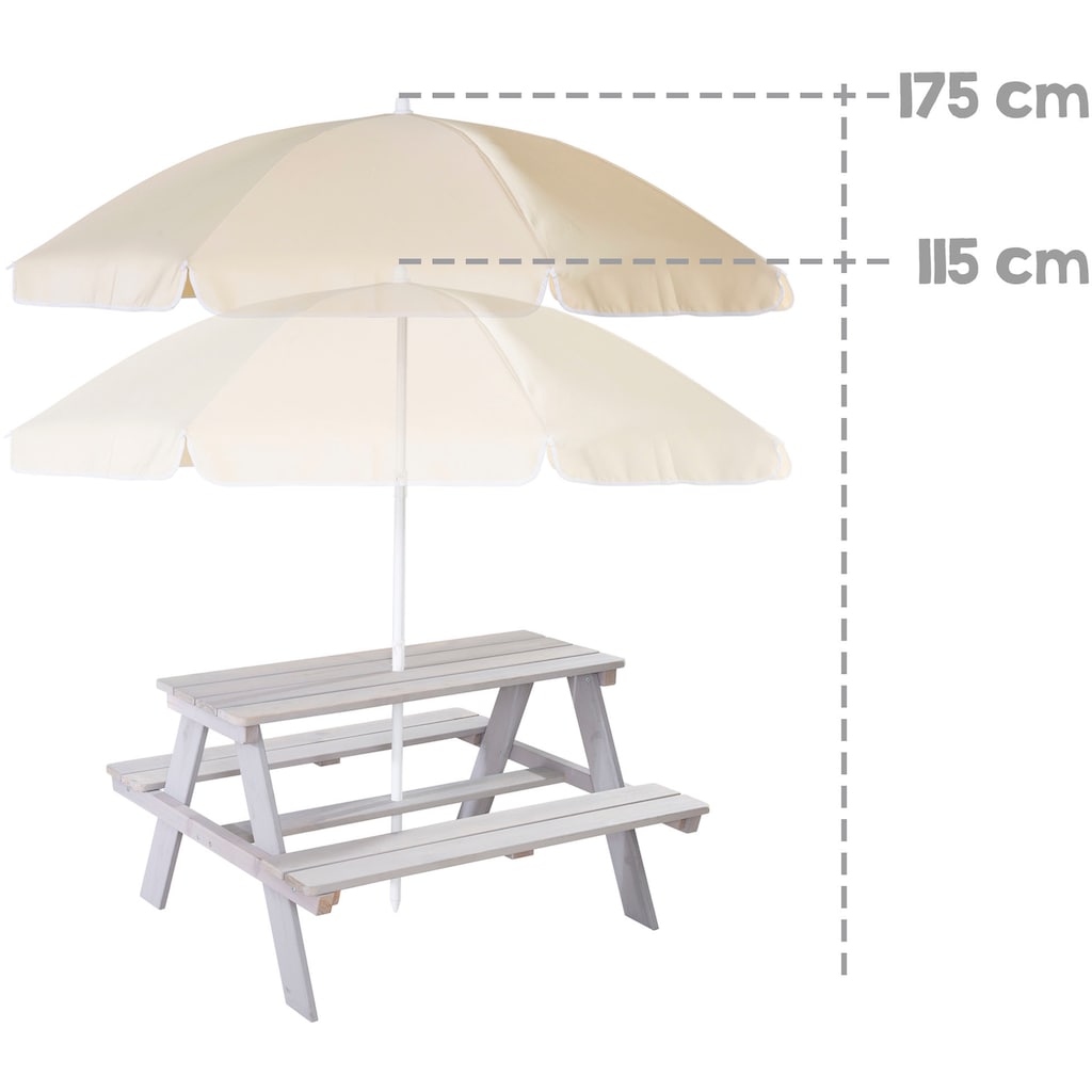 roba® Garten-Kindersitzgruppe »Picknick for 4 Outdoor +«, (Set, 2 tlg.)