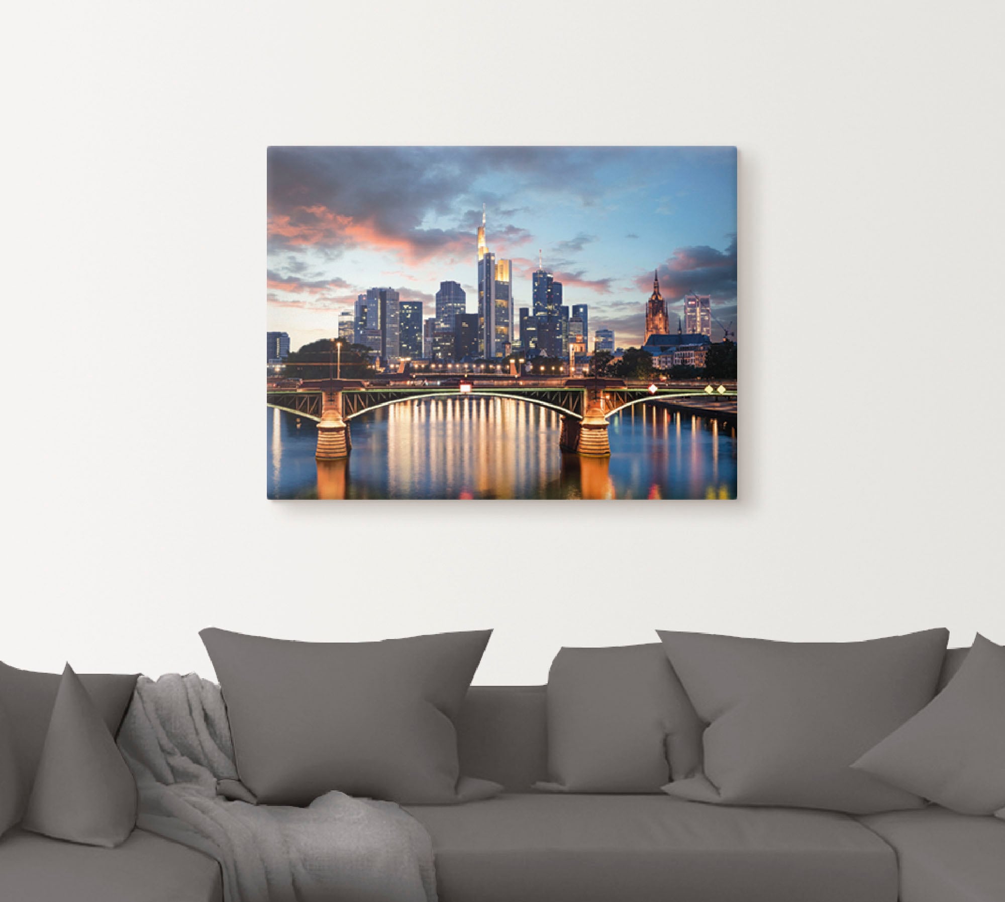 Artland Wandbild »Frankfurt am Main Skyline II«, Deutschland, (1 St.), als Alubild, Outdoorbild, Leinwandbild, Poster in verschied. Grössen