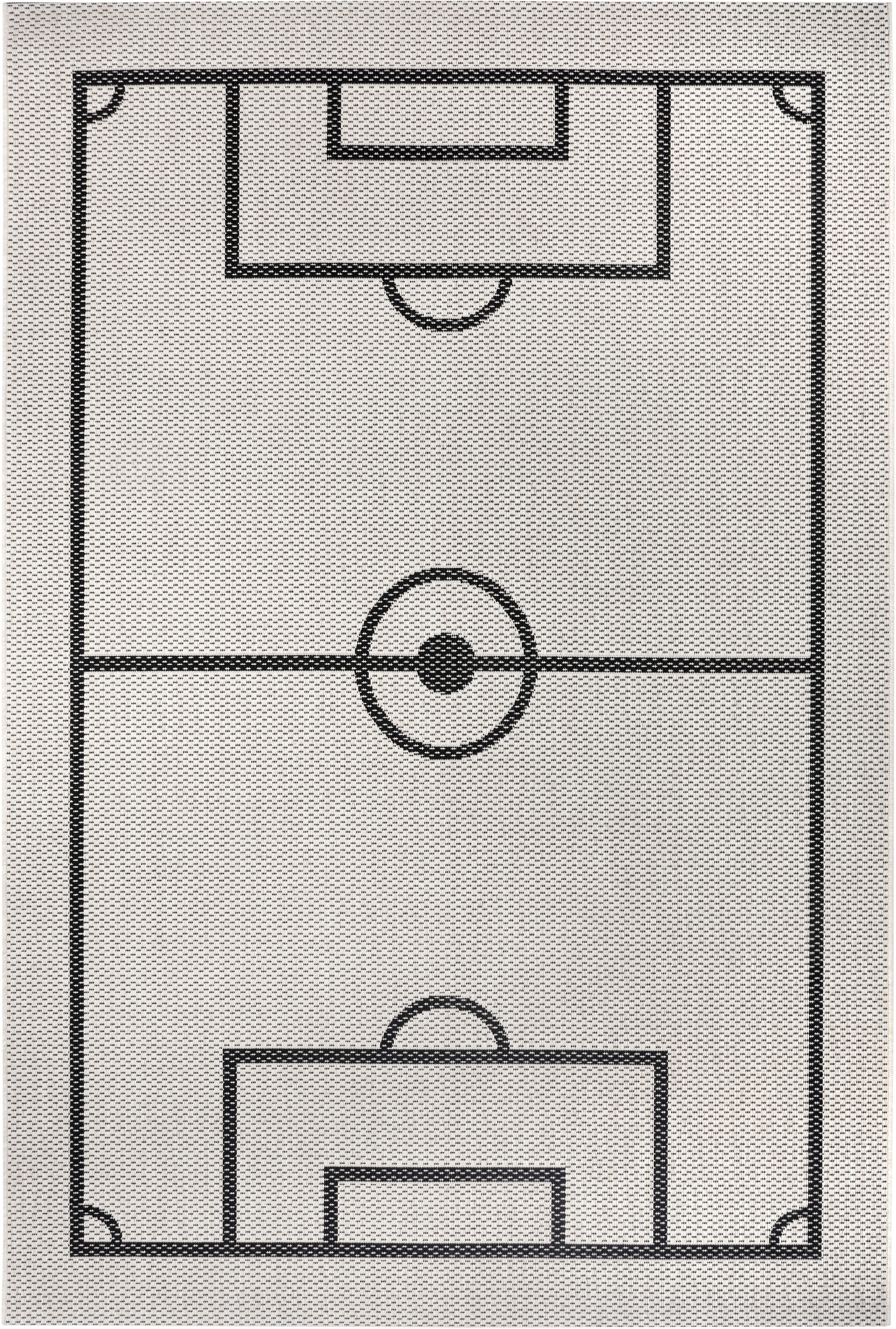 Lüttenhütt Kinderteppich »Fussballfeld«, rechteckig, 3 mm Höhe, Fussball, Spielunterlage, Flachgewebe, strapazierfähig, pflegeleicht