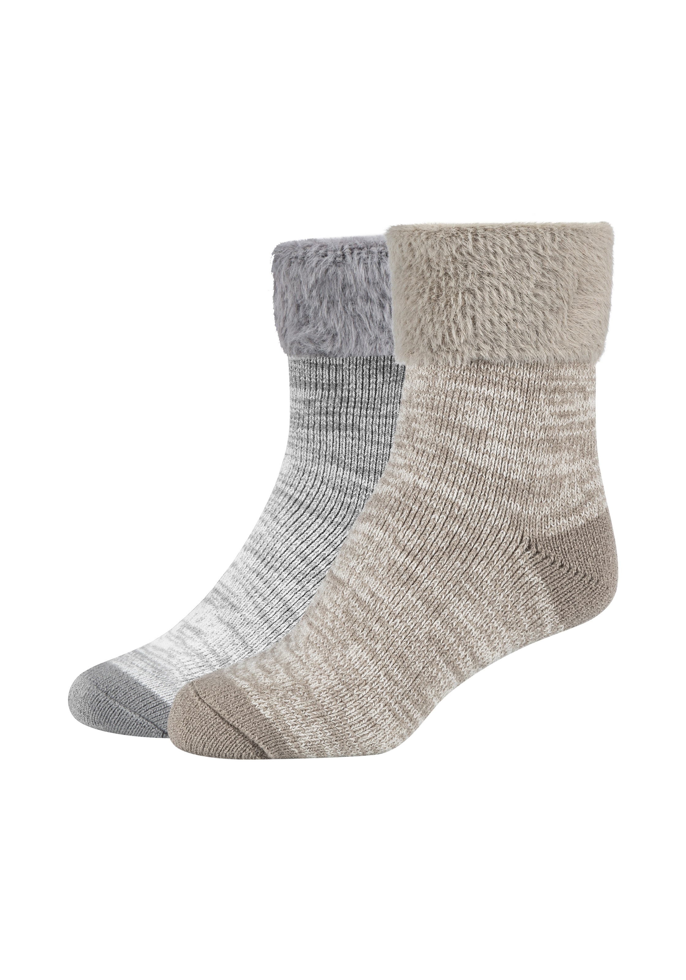 Camano Socken »warm & cozy« 2 Paar tlg. meliert, kuschelig weich
