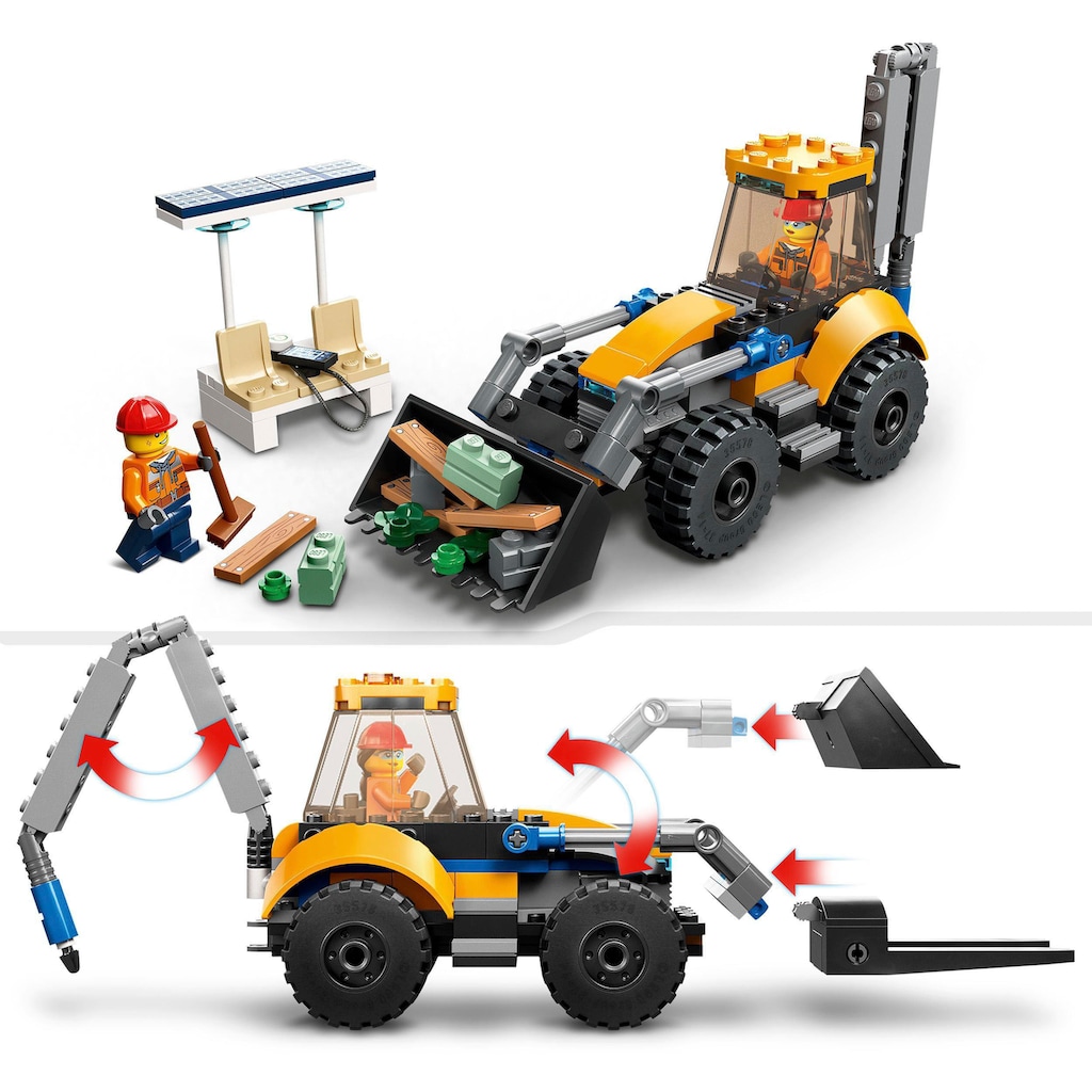 LEGO® Konstruktionsspielsteine »Radlader (60385), LEGO® City«, (148 St.)