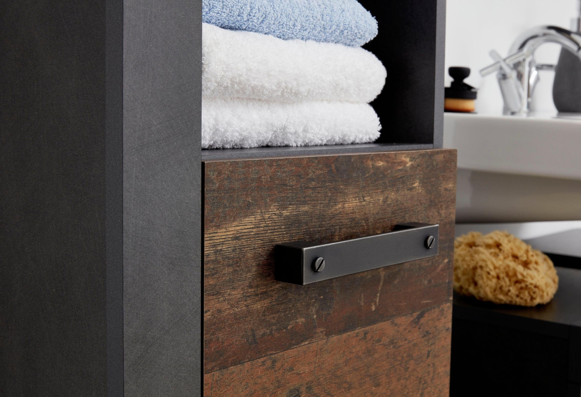 INOSIGN Unterschrank »Ilana«, Badschrank im modernen Industrial Style - Masse (B/T/H) 36/31/81 cm