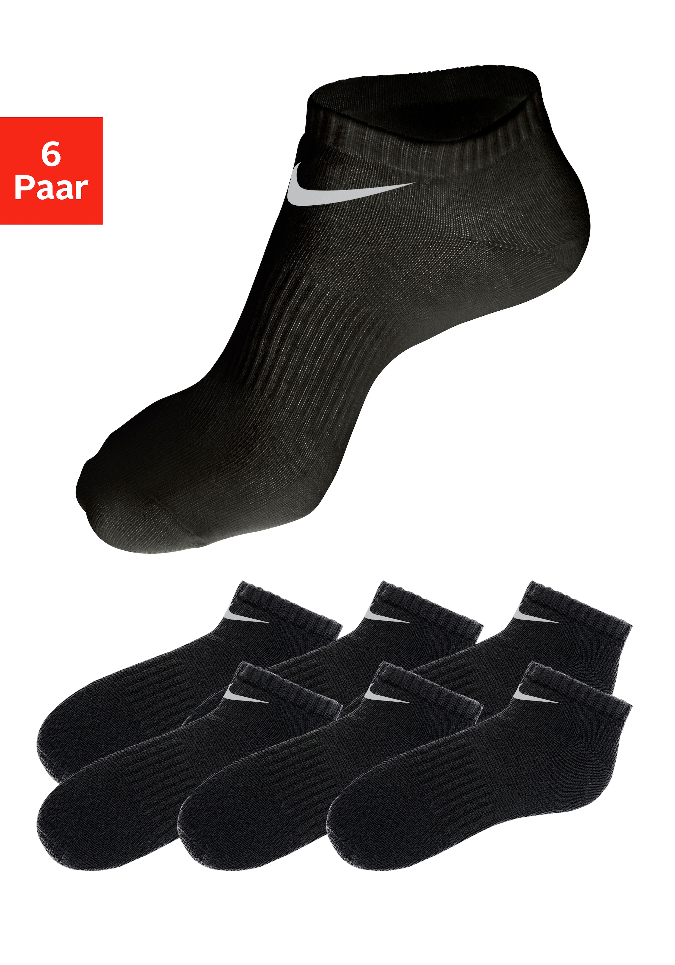 Nike Sneakersocken, bei Paar), mit online Schweiz (6 kaufen Jelmoli-Versand Mittelfussgummi
