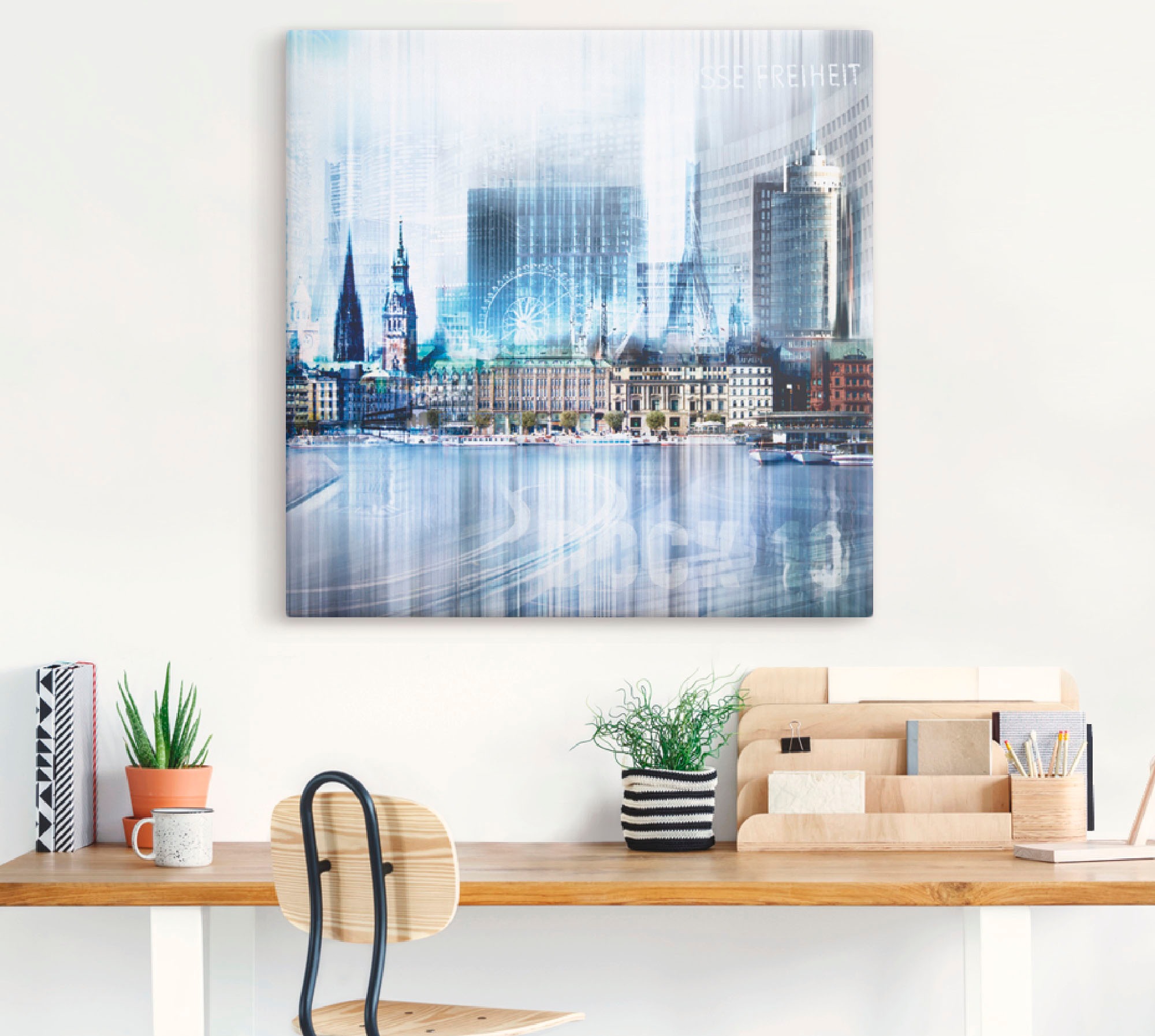 Artland Wandbild »Hamburg Collage I«, Deutschland, (1 St.), als Leinwandbild, Wandaufkleber oder Poster in versch. Grössen