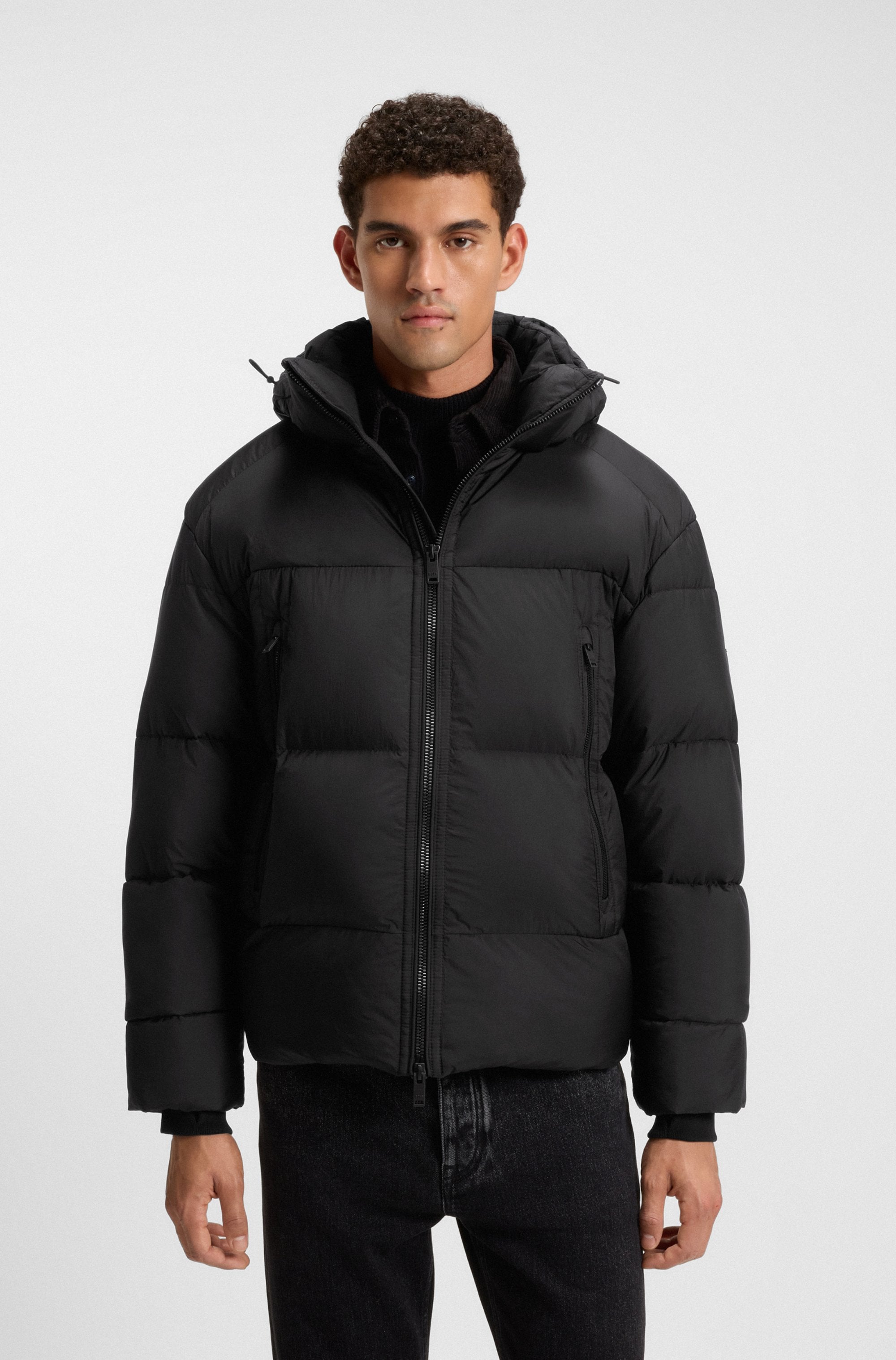 BOSS ORANGE Steppjacke »Orbok« Stehkragen, Oversized Fit, abnehmbare Kapuze