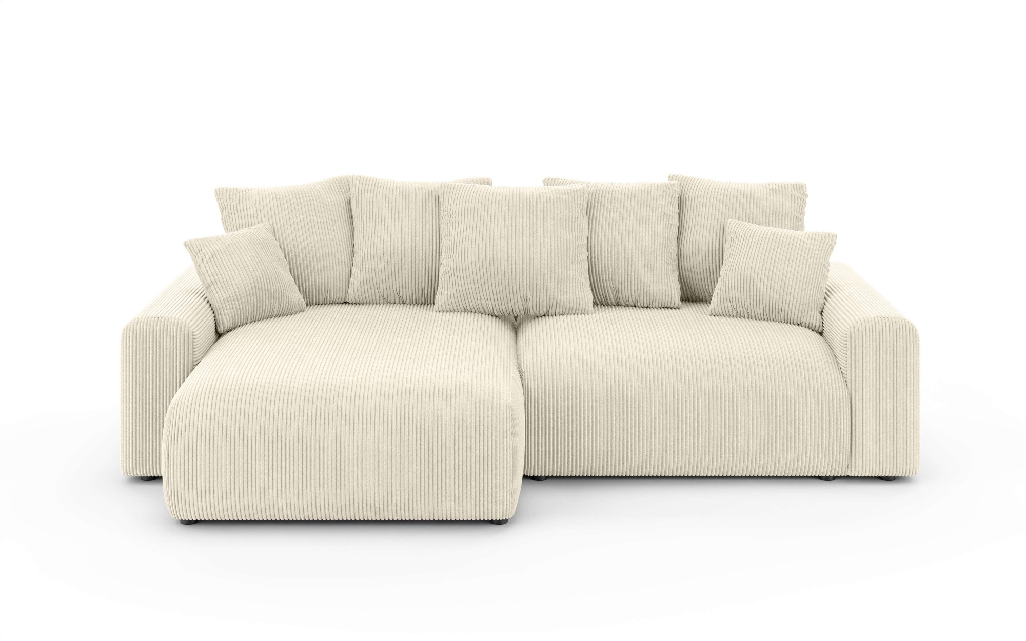 Home affaire Ecksofa "LAKESIDE klein mit Bettfunktion und Bettkasten, B/T/H 235/142/84 cm" L-Form, Recamiere beidseitig montierbar, mit Wellenunterfederung