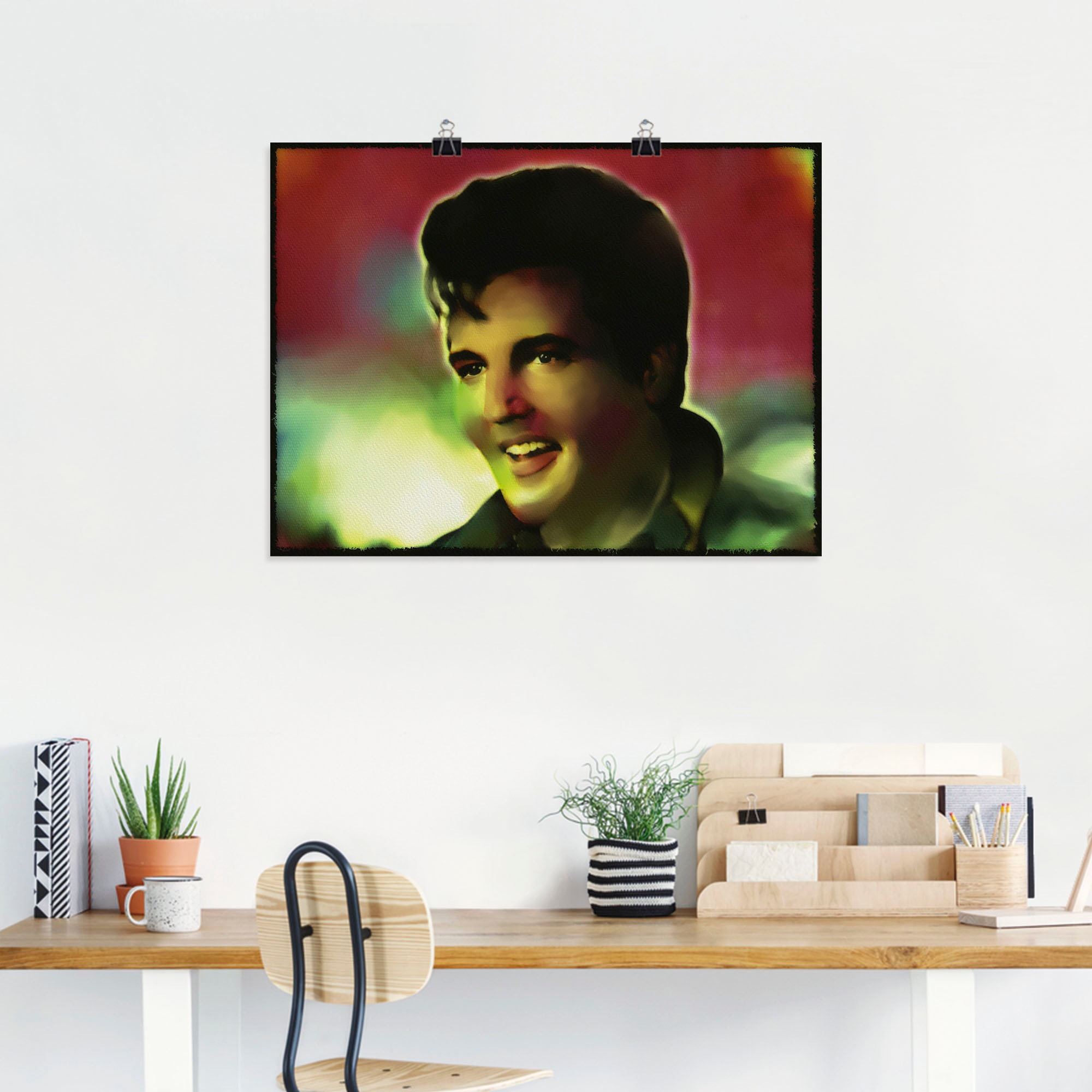 Artland Wandbild »Elvis, Star - Pop Art«, Bilder von berühmten Musikern, (1 St.), als Alubild, Leinwandbild, Wandaufkleber oder Poster in versch. Grössen