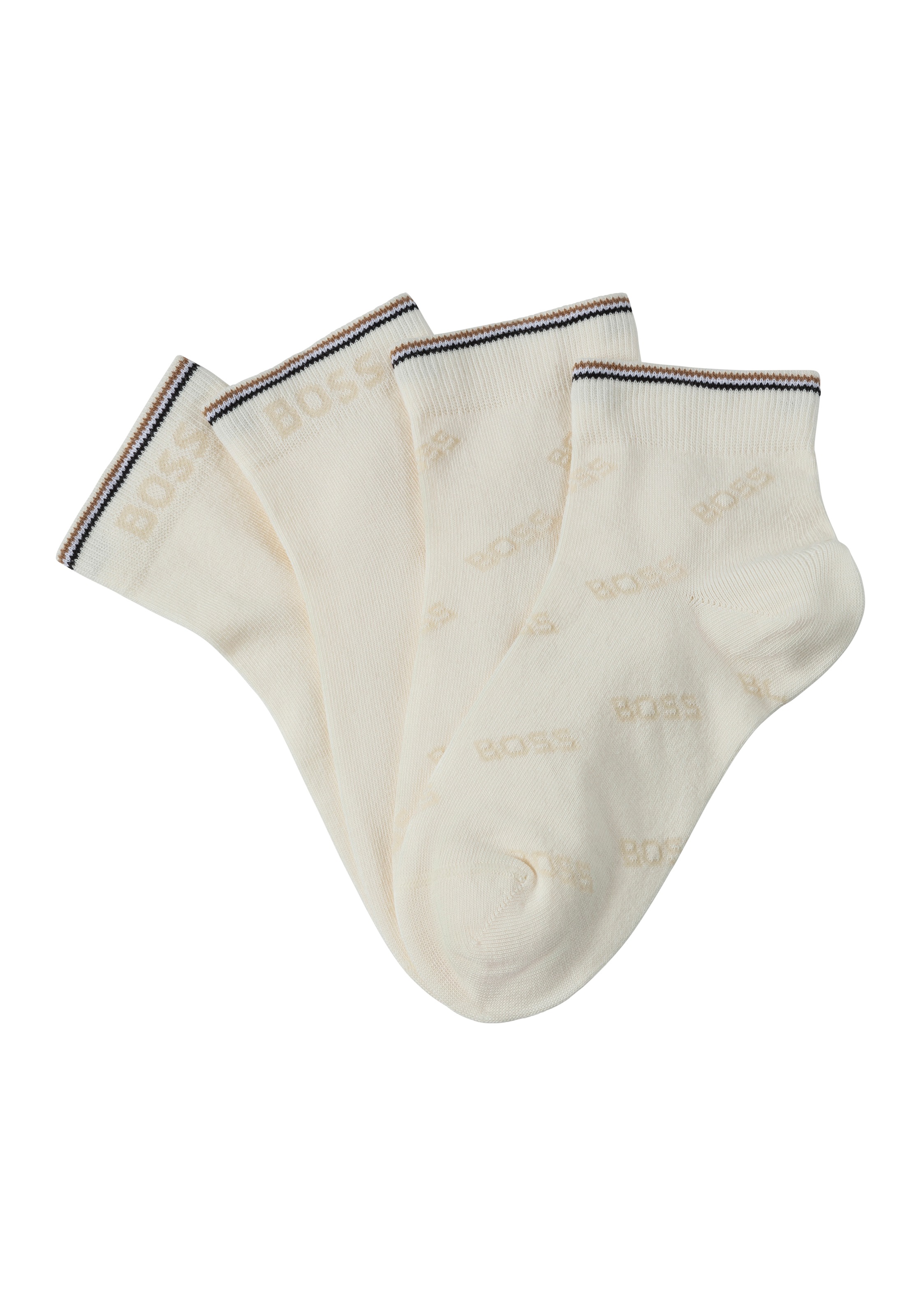 BOSS Socken »2P SH Logo CC W« Packung, 2er Pack, 2 Paar tlg. mit Kontraststreifen