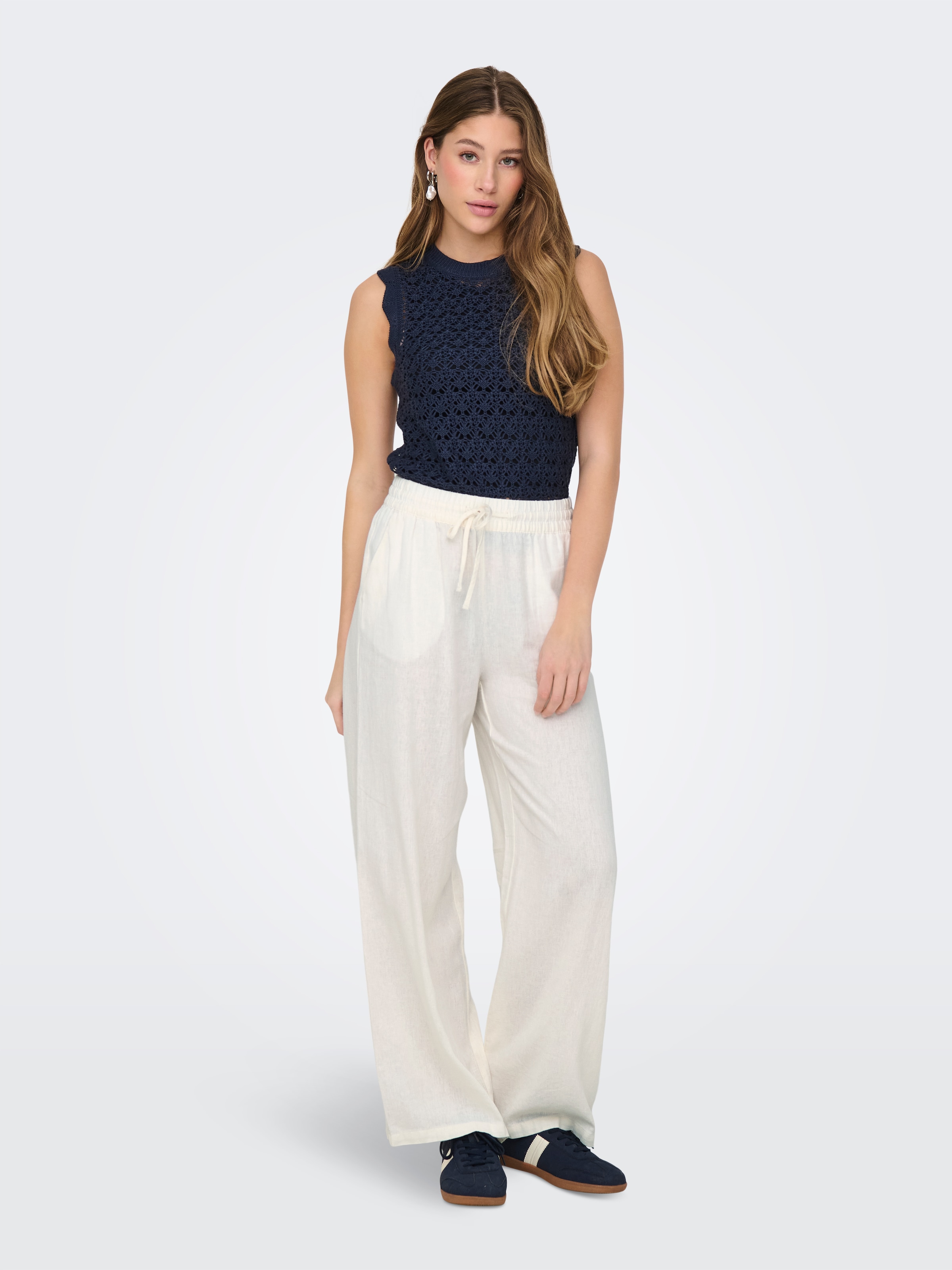 JDY Leinenhose »JDYSAY LINEN HW WIDE PANT WVN NOOS«