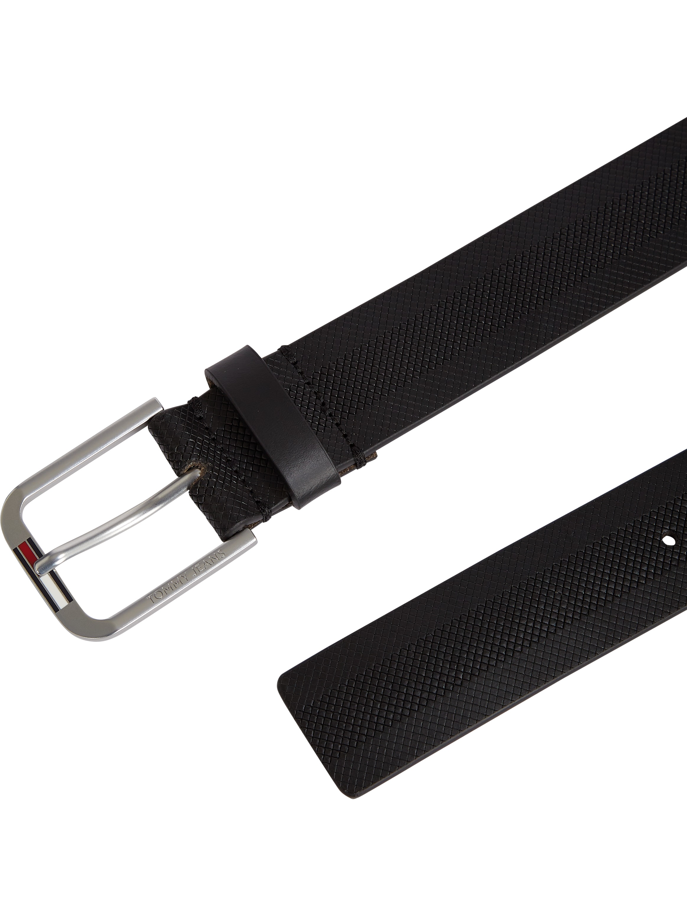 Tommy Jeans Ledergürtel »TJM AUSTIN 3.5«, Einfachdornschliesse mit Logo, weiche Haptik