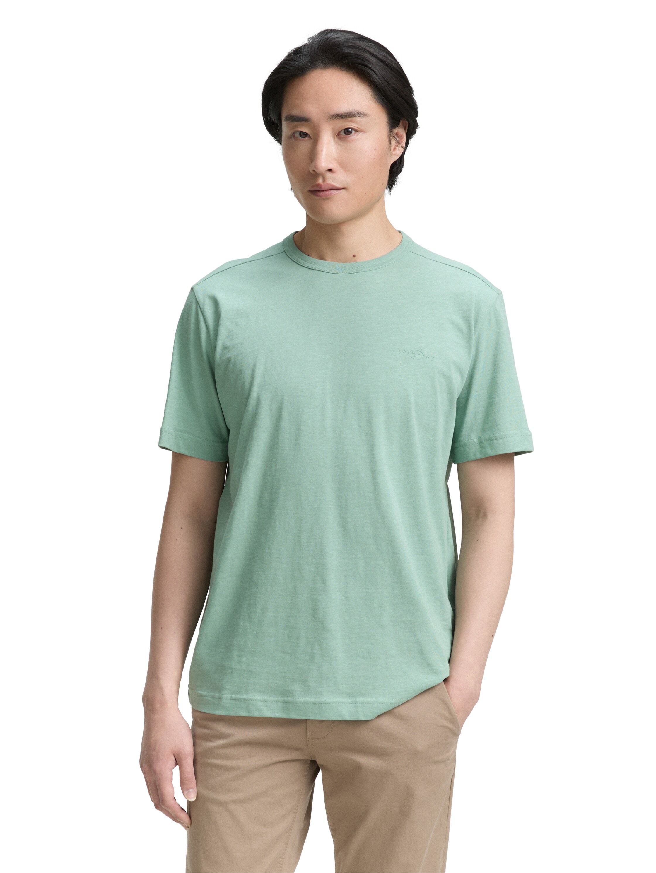 TOM TAILOR T-Shirt mit Logo Stickerei