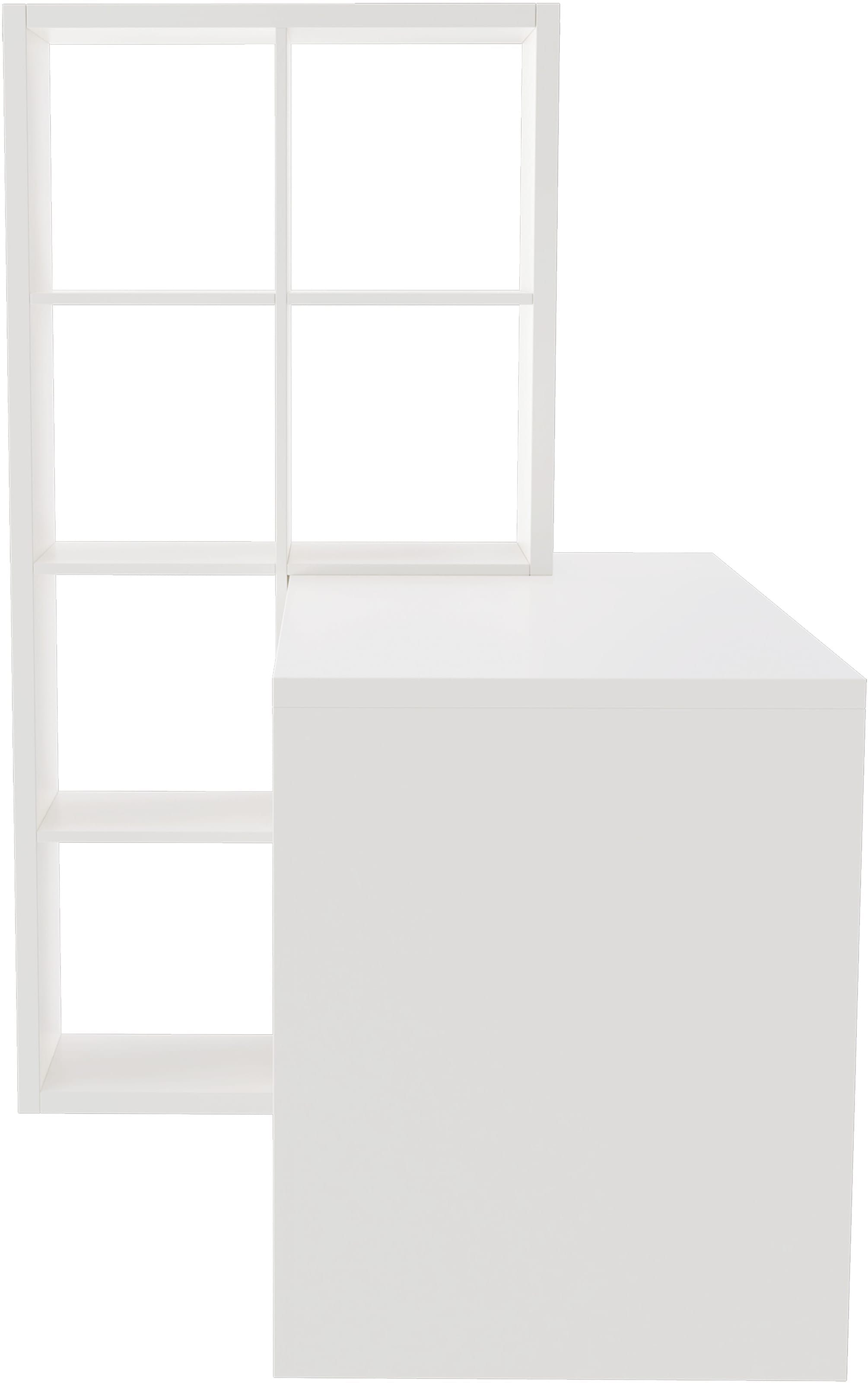 INOSIGN Regal-Schreibtisch »Triest, Computertisch mit Raumtrenner, Breite 156 cm«, Regalelement flexibel montierbar, 6 Fächer, Tischbreite 120 cm