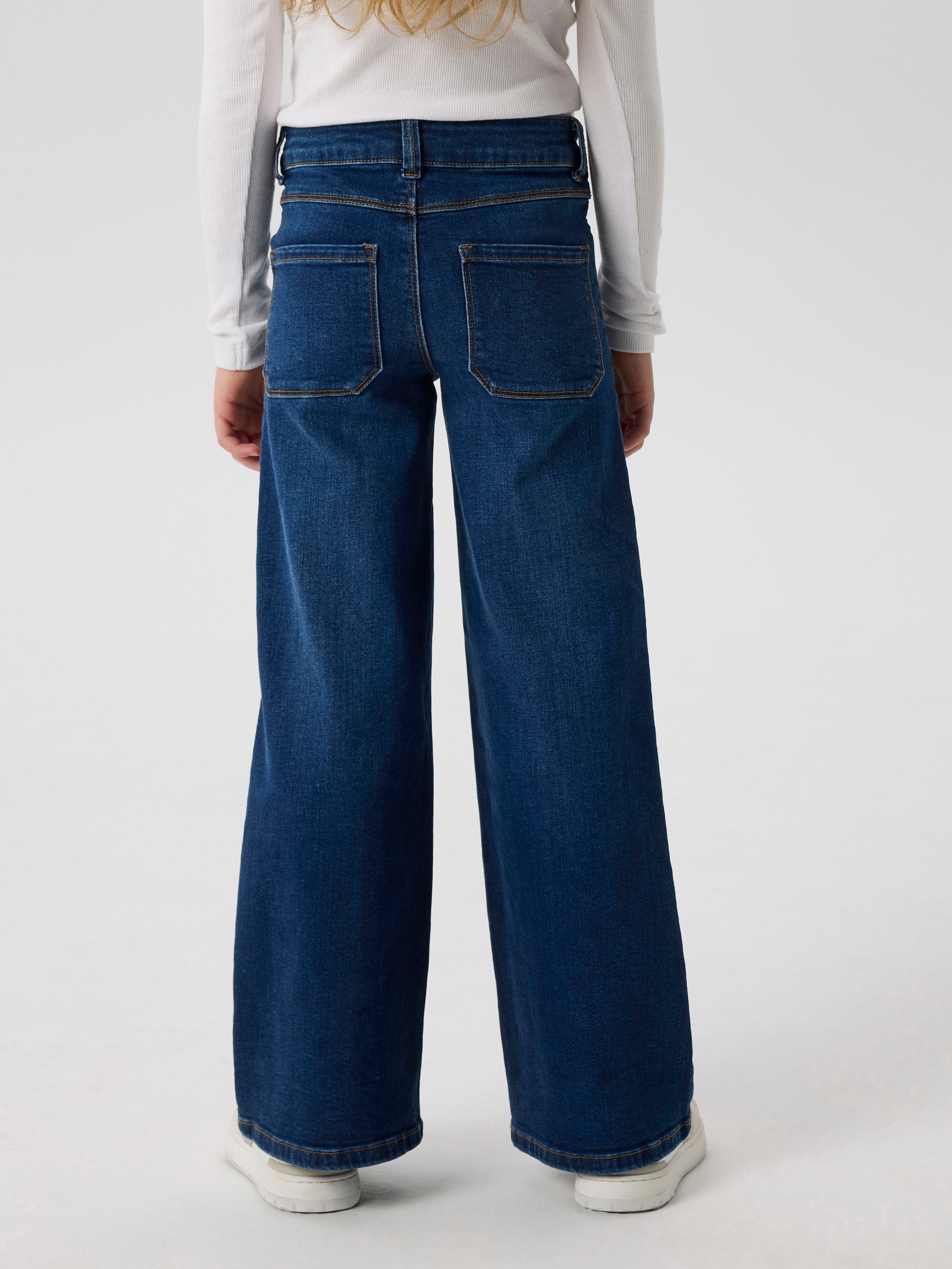 Name It Weite Jeans »NKFPOLLY X-WIDE JEANS 3057-FR NOOS« Baumwollmischung, Wide Fit an den Beinen, leichter Used Look