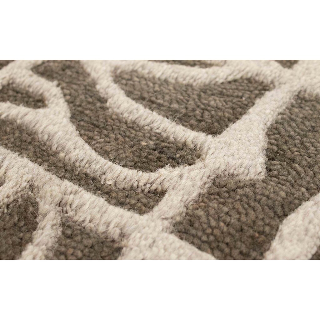 morgenland Wollteppich »Gabbeh Teppich handgeknüpft grau«, rechteckig