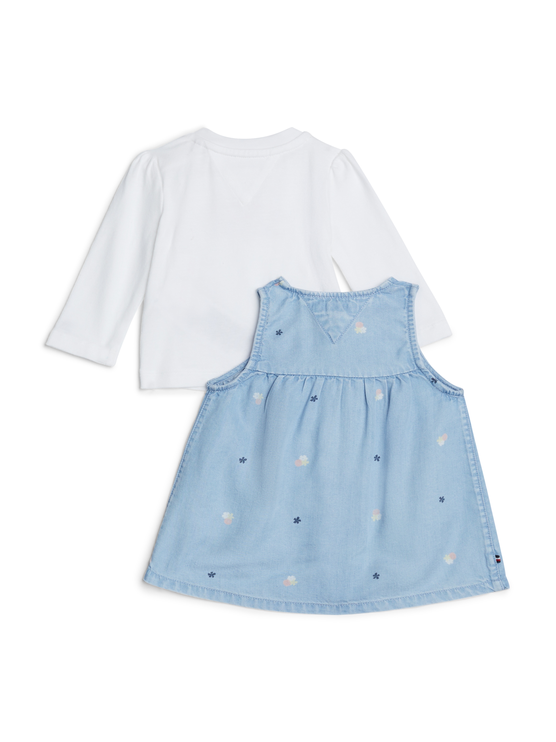 Tommy Hilfiger Shirt & Rock »FLOWER ALLOVER DRESS SET«, Baby bis 2 Jahre, Logodruck, Blümchenprint