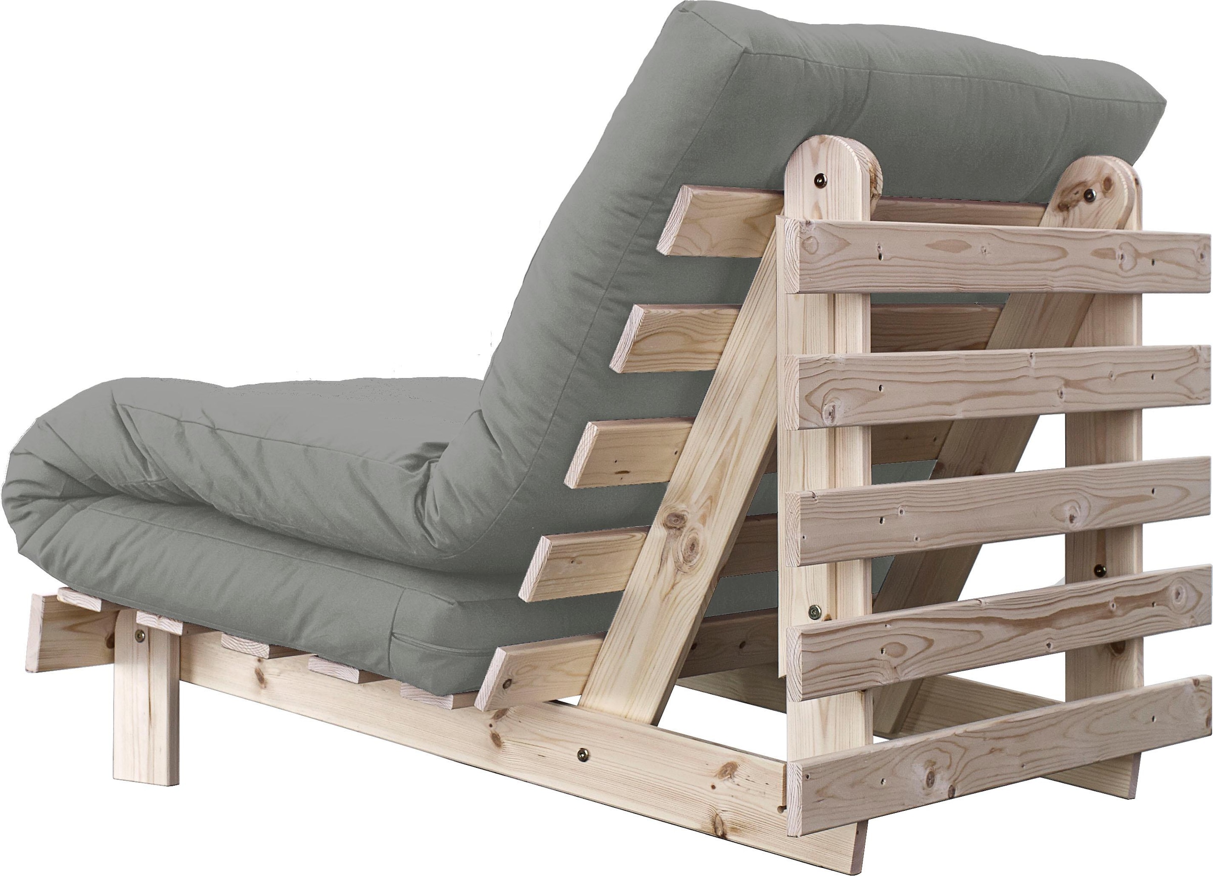 Karup Design Daybett »Daybett Roots Schlafsofa – Gästebett & Sofa aus FSC®-Kiefer«, Inkl. Futonmatratze, in mehreren Grössen & Farben erhältlich