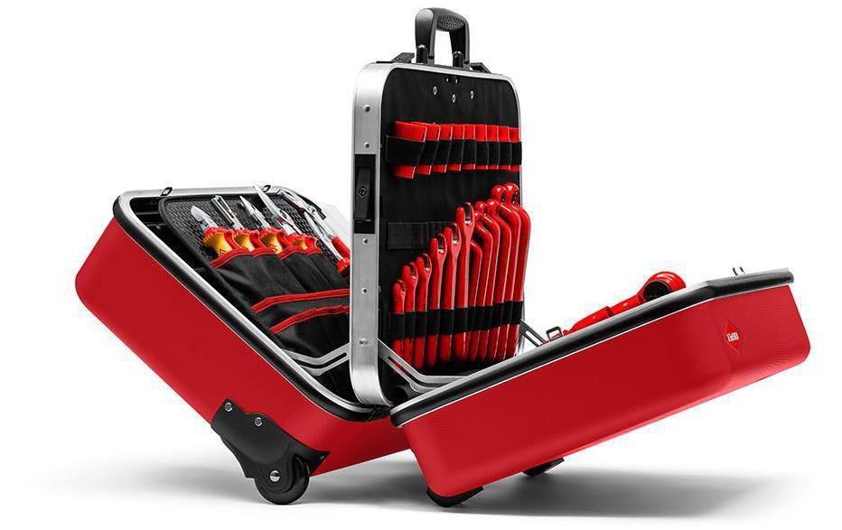 Knipex Werkzeugset »BIG Twin Move RED Elektro«, (46 tlg.)