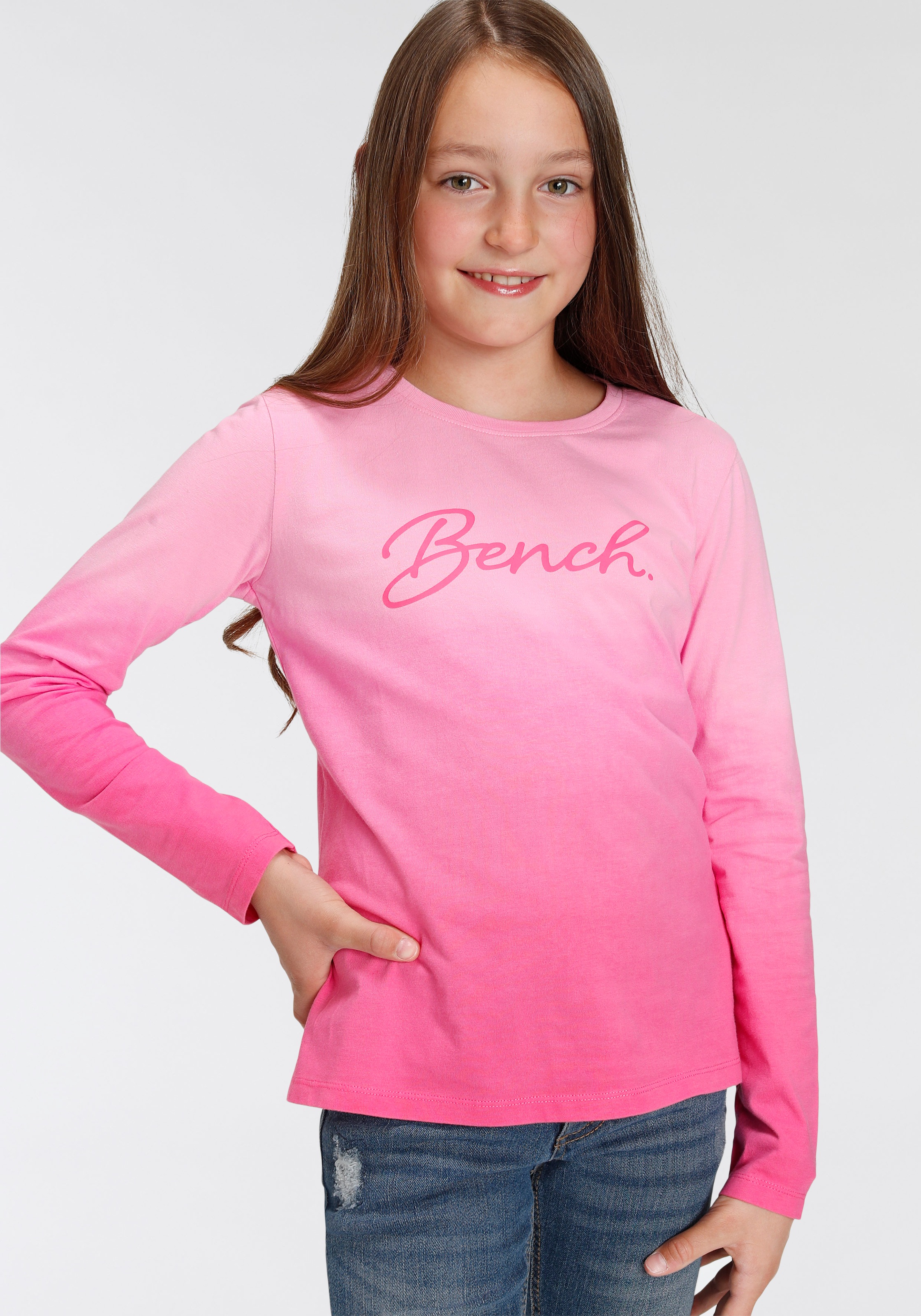 Bench. Langarmshirt »Farbverlauf«, Basic Form kaufen