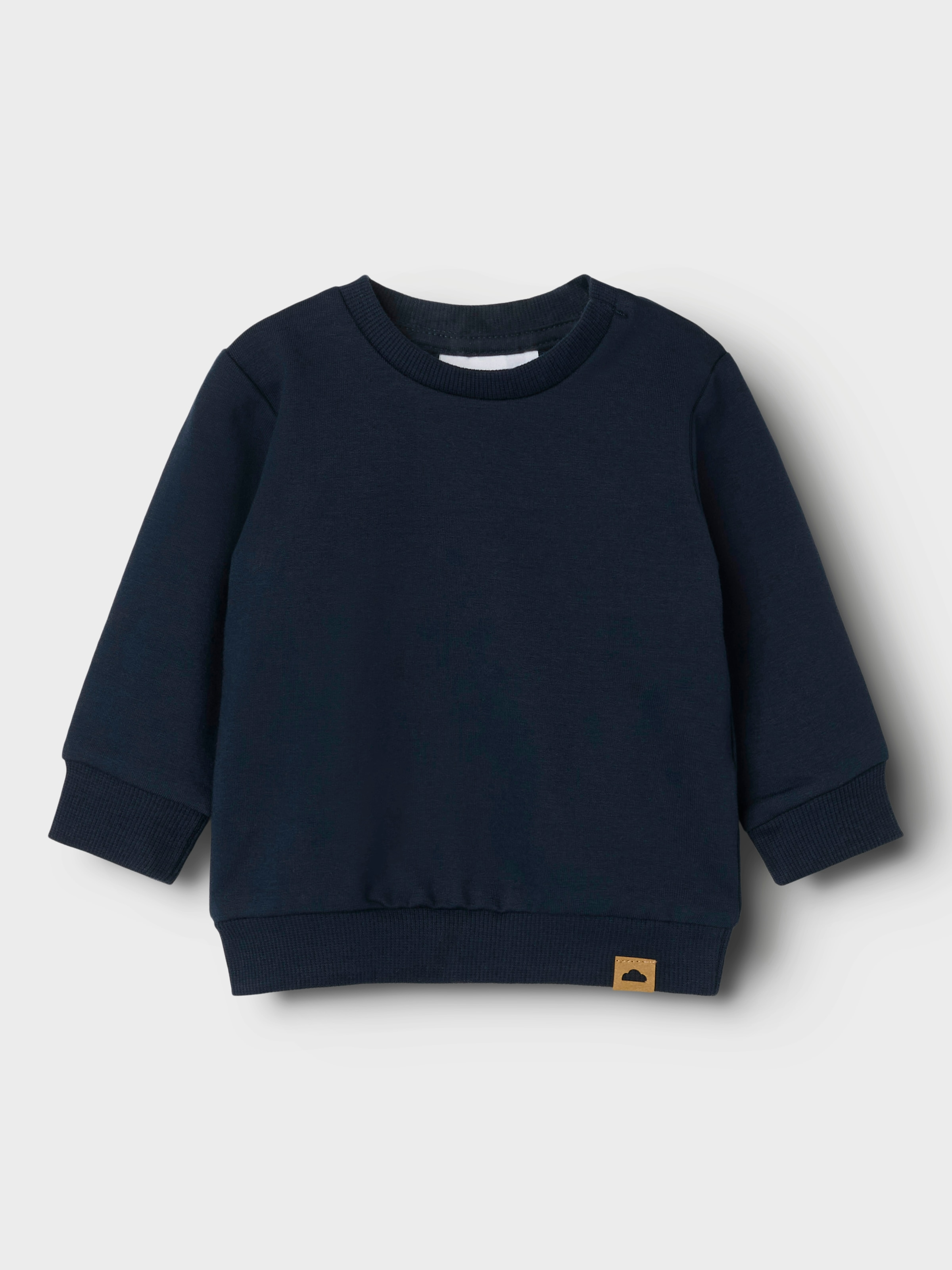 Name It Sweatshirt »NBNTAKKI für Mädchen und Jungen mit Druckknopf und Stretch«, unifarben, casual, regular fit, Baumwollmix, Rundhals