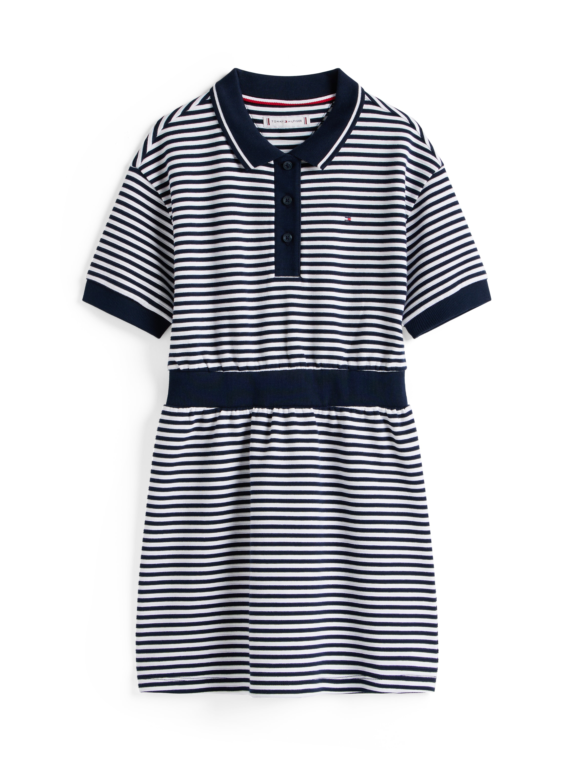 Tommy Hilfiger Polokleid »POLO STRIPE DRESS SS«, für Kinder bis 16 Jahre, mit Polokragen