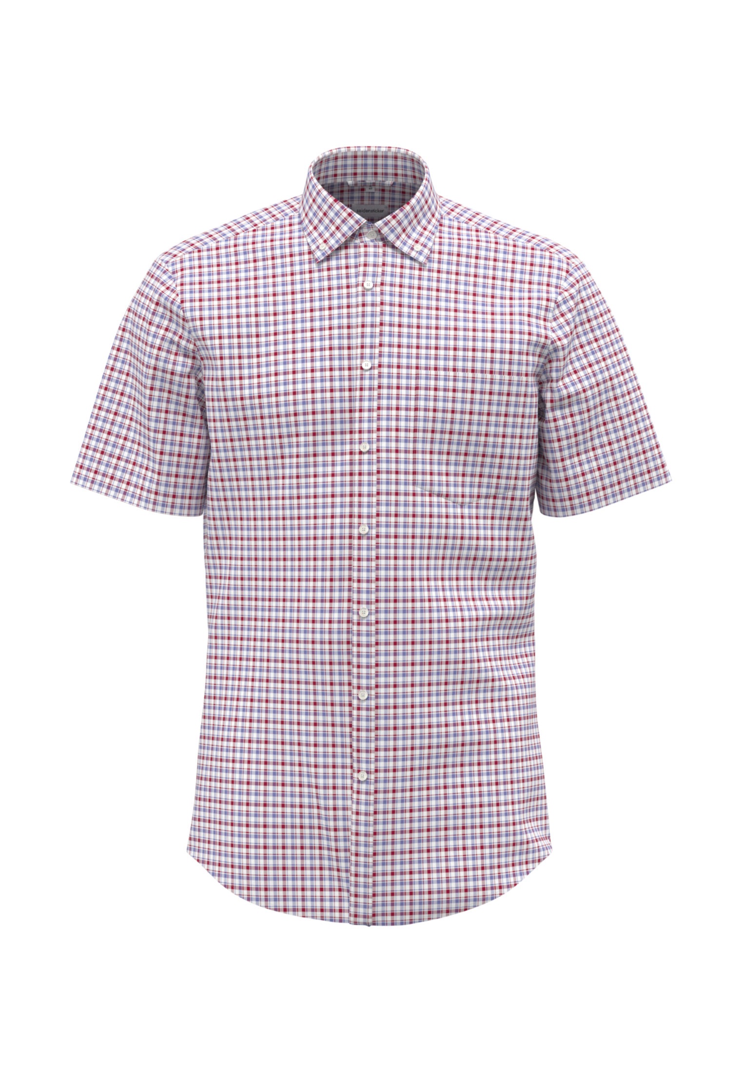 seidensticker Businesshemd »Regular« Regular 1/2 Button-Down-Kragen Karo