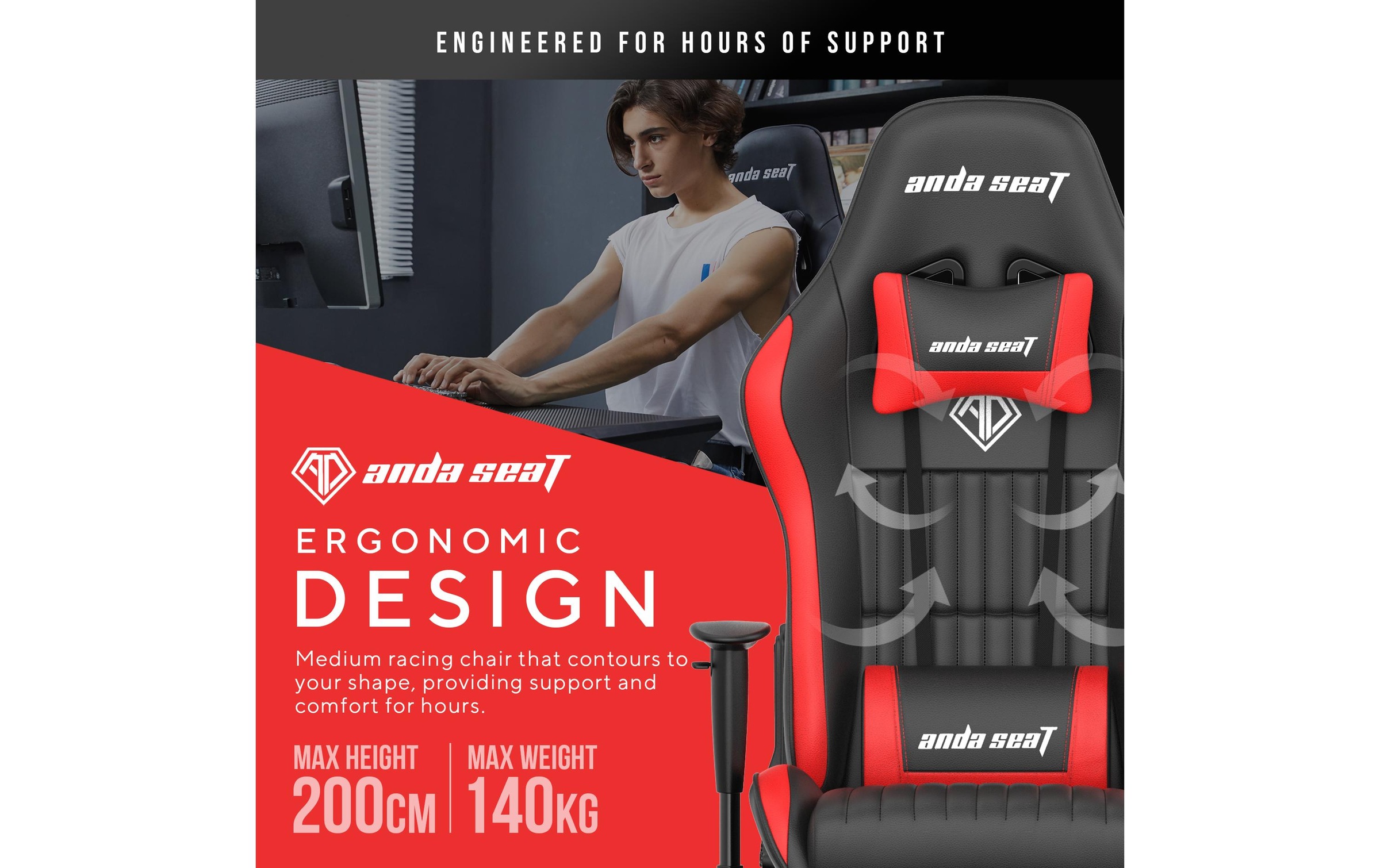 anda seaT Gaming-Stuhl »Jungle Schwa«
