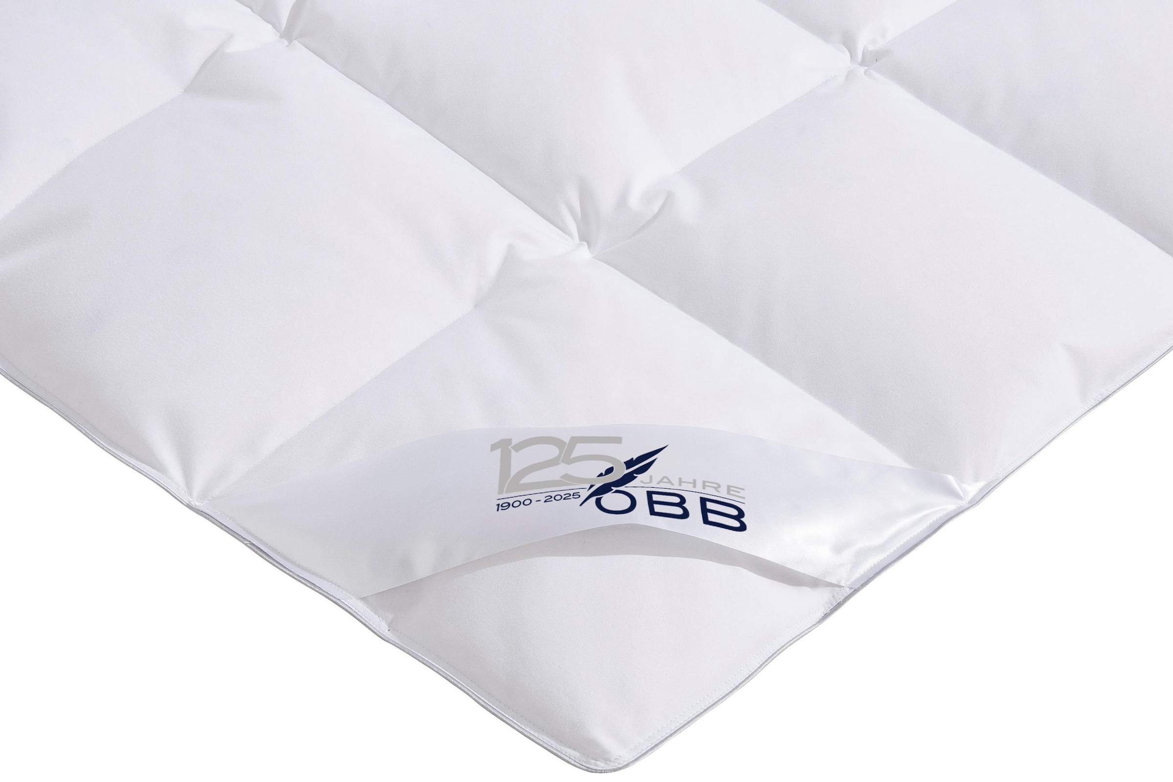 OBB Daunenbettdecke + Kopfkissen »Edition 125 Jahre, Bettendeckenset 2teilig, für Sommer oder Winter«, (Spar-Set), Decke mit Kissen 135x200 oder 155x220 cm, Made in Germany