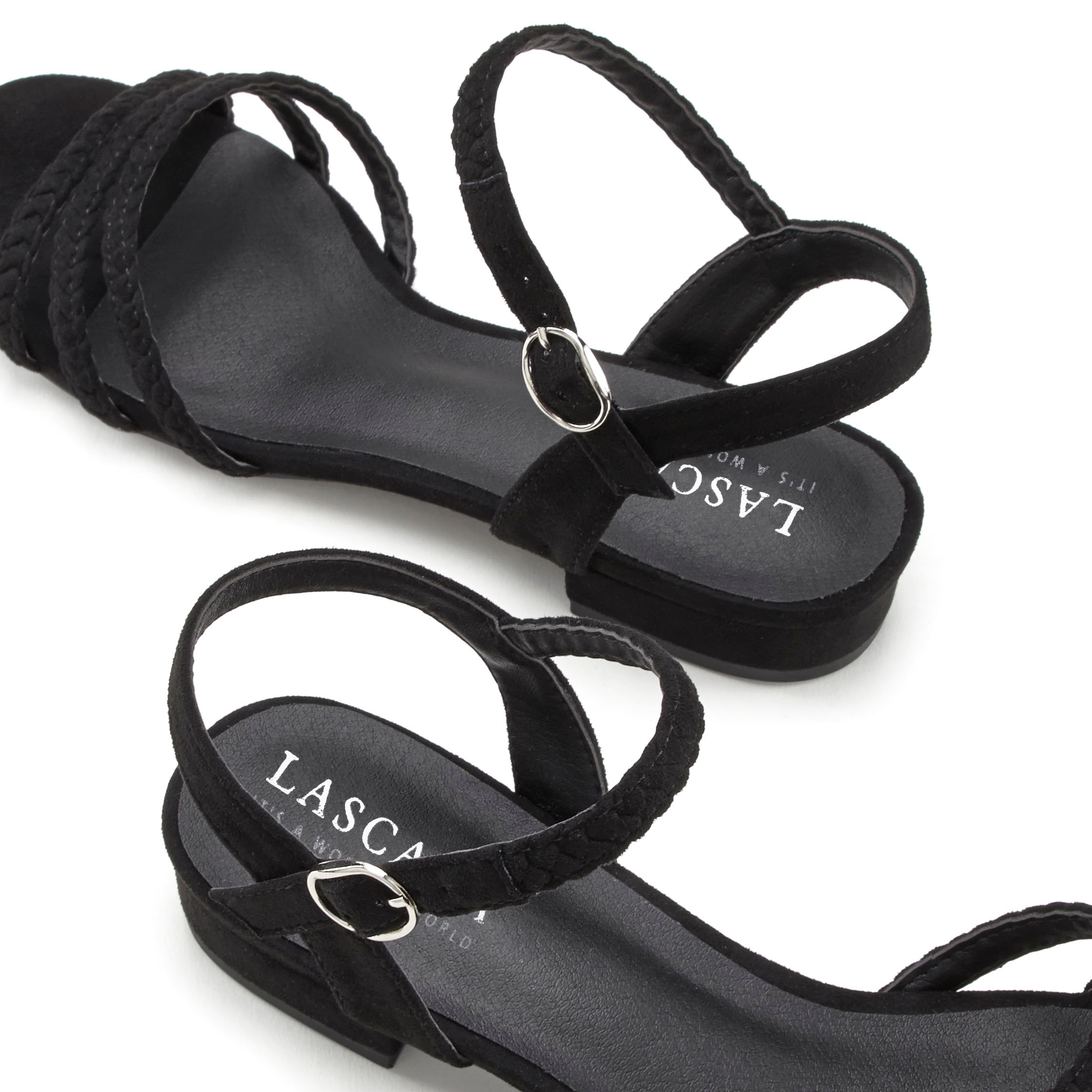 LASCANA Sandale »Sommerschuh«, Sandalette, Sommerschuh mit geflochtenen Riemchen VEGAN