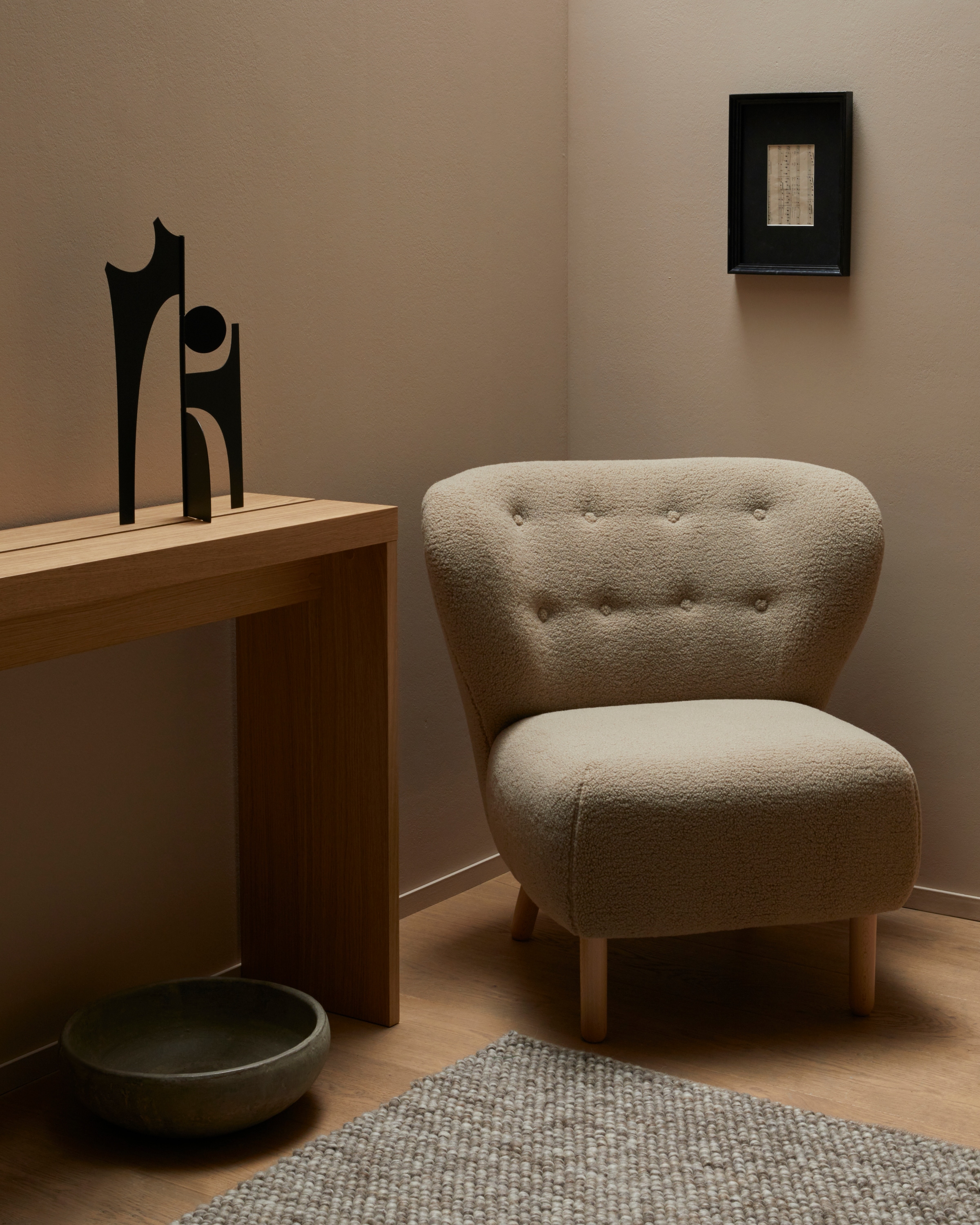 LeGer Home by Lena Gercke Wollteppich »Ainhoa, handgewebt, Wolle«, rechteckig, 12 mm Höhe, einfarbig, Wolle, Handweb Teppich, Wohnzimmer, Schlafzimmer, Esszimmer