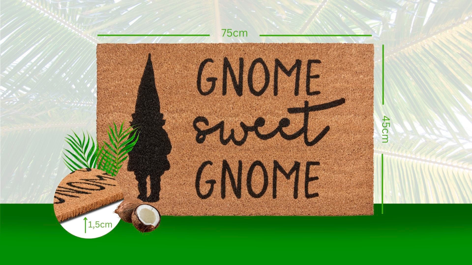 HANSE Home Fussmatte »Mix Mats Kokos Sweet Gnome«, rechteckig, 15 mm Höhe, Weihnachten, Schmutzfangmatte, Outdoor, Rutschfest, Innen, Kokosmatte