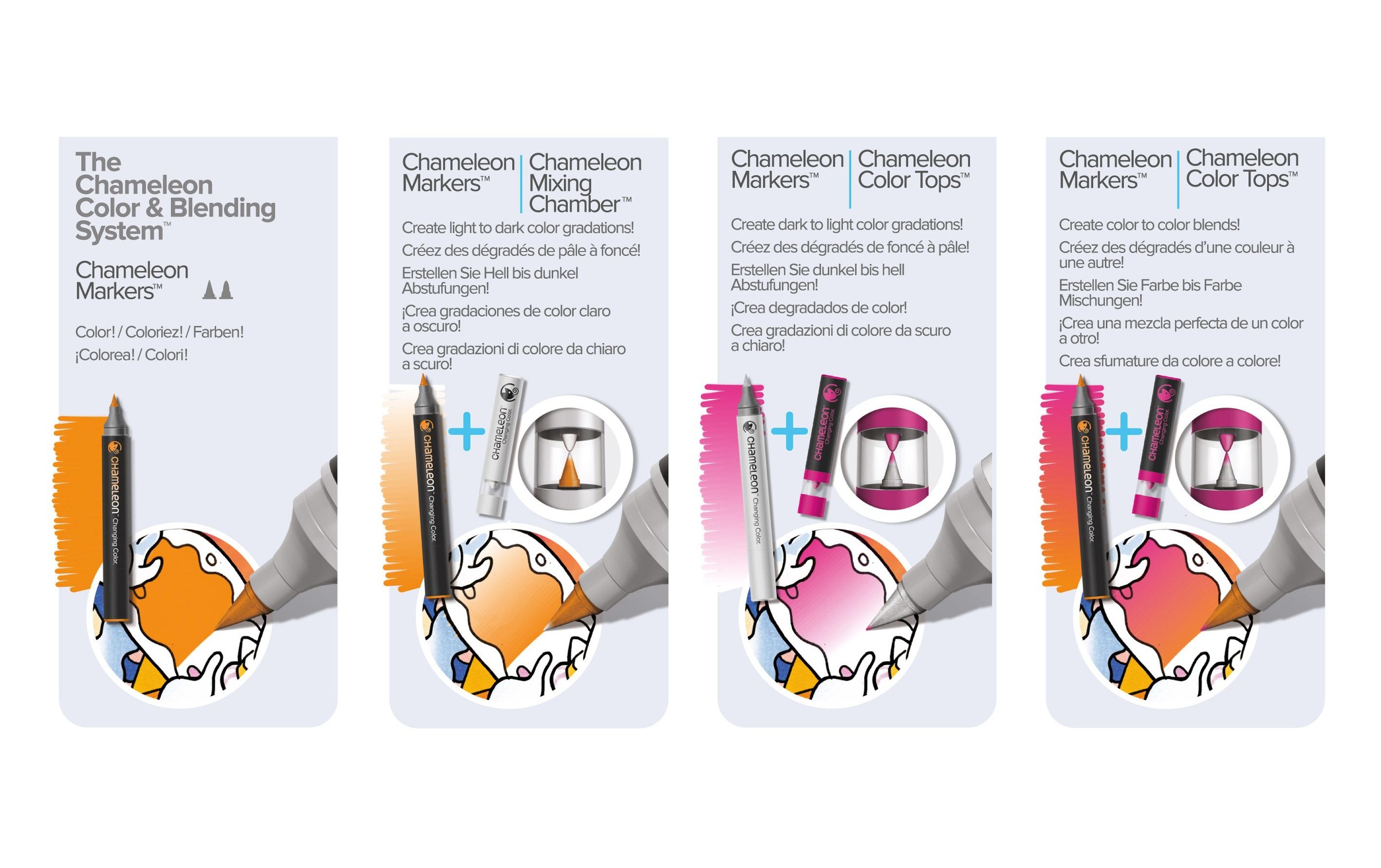 Tintenroller »Chameleon Chameleon Brus«, 3D-Effekt, Farbwechsel, Verwischbar, Wasserfest