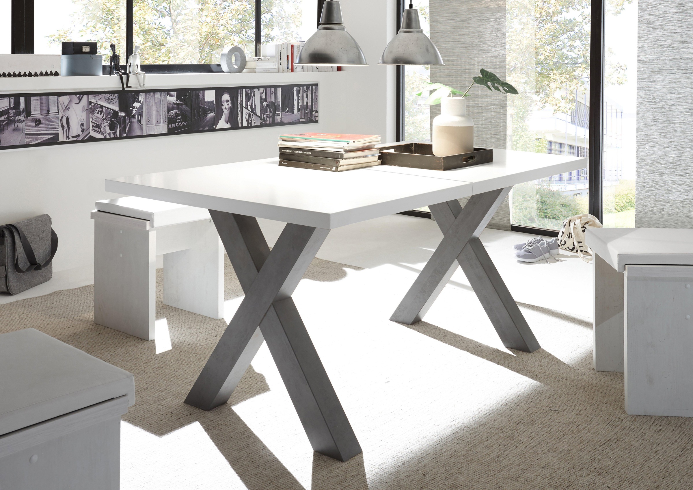 Mäusbacher Esstisch »Mister TOPSELLER!«, mit Auszug (160-210 cm), Gestell in X-Form