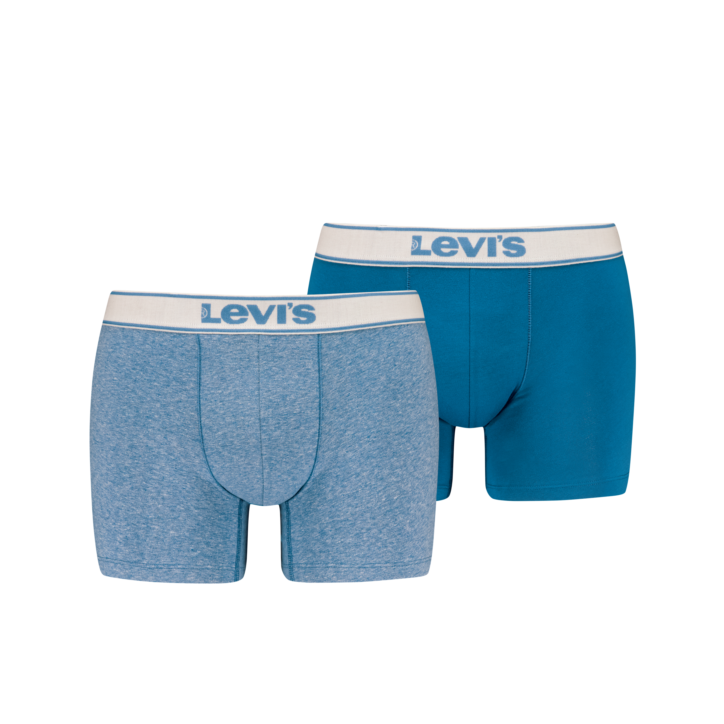 Levi's® Boxershorts »LEVIS MEN VNTG HTR BOXER BRIEF ORG CO 2P« 2er Pack, mit breitem Logobund