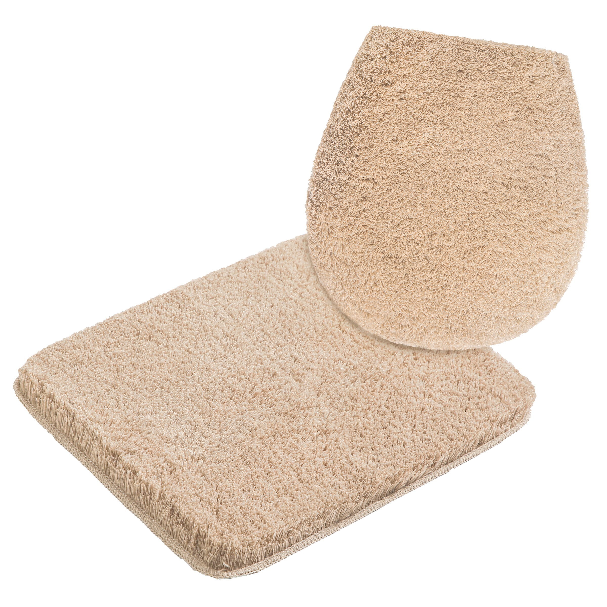 my home Badematte »Merida, Badvorleger, Badezimmer Teppich«, rutschhemmend beschichtet, fussbodenheizungsgeeignet-schnell trocknend-strapazierfähig, Badteppich, Uni Farben, rechteckig, rund & als 2-tlg. Set erhältlich