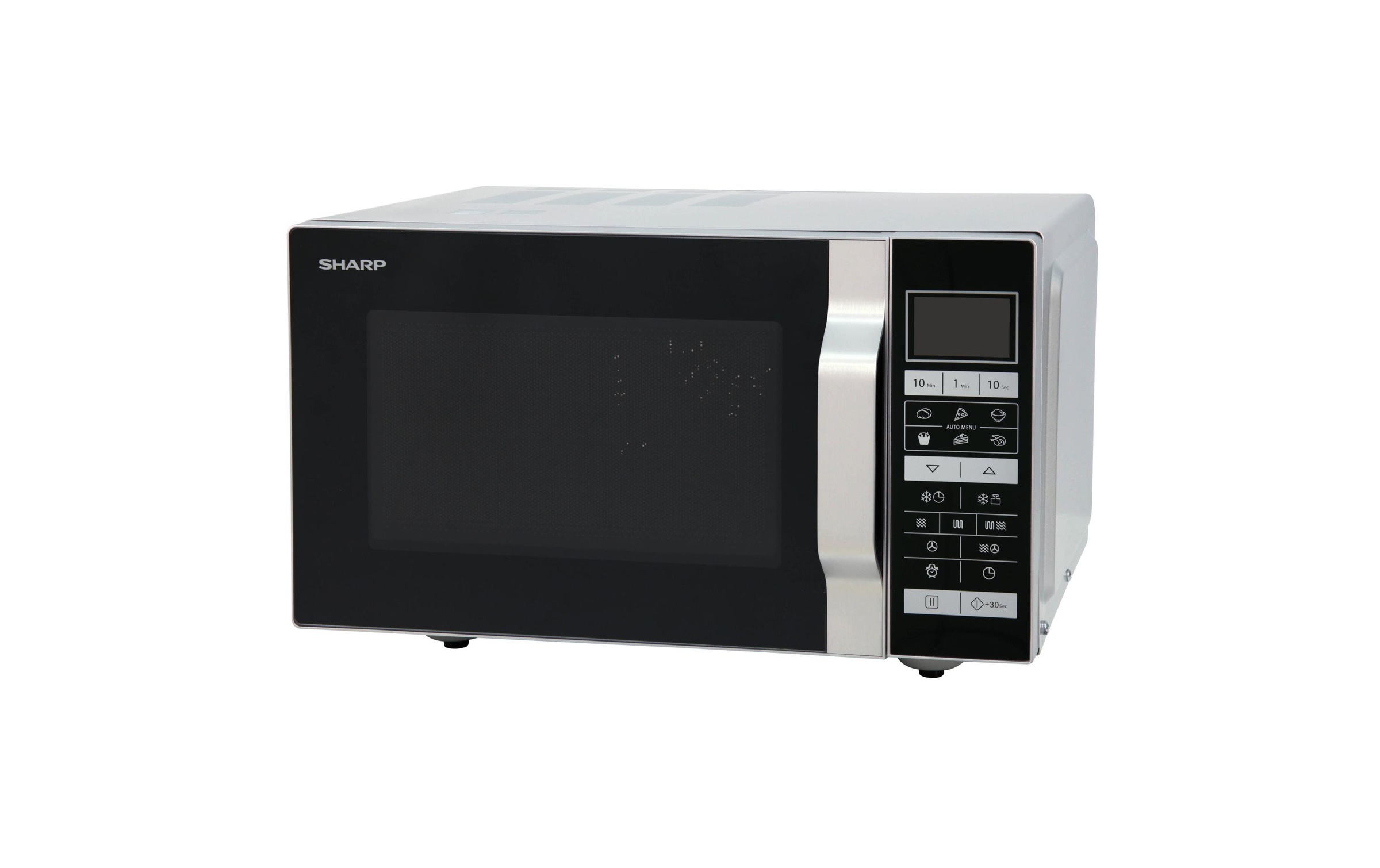 Sharp Mikrowelle »R860S Silberfarben Schwarz«, 900 W