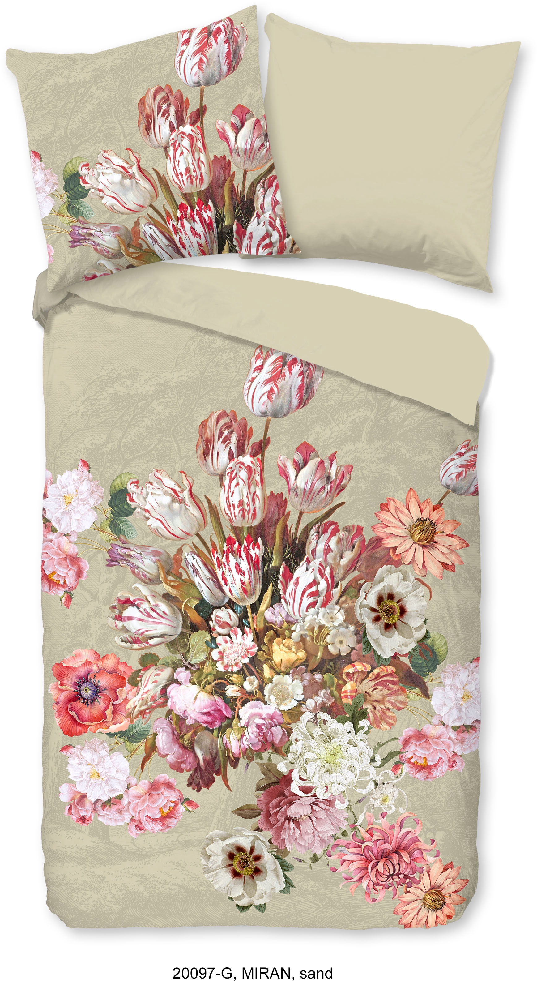 good morning Wendebettwäsche »Miran«, Baumwolle, 135x200, 2 Teilig, Reissverschluss, Wendeoptik, Blumen