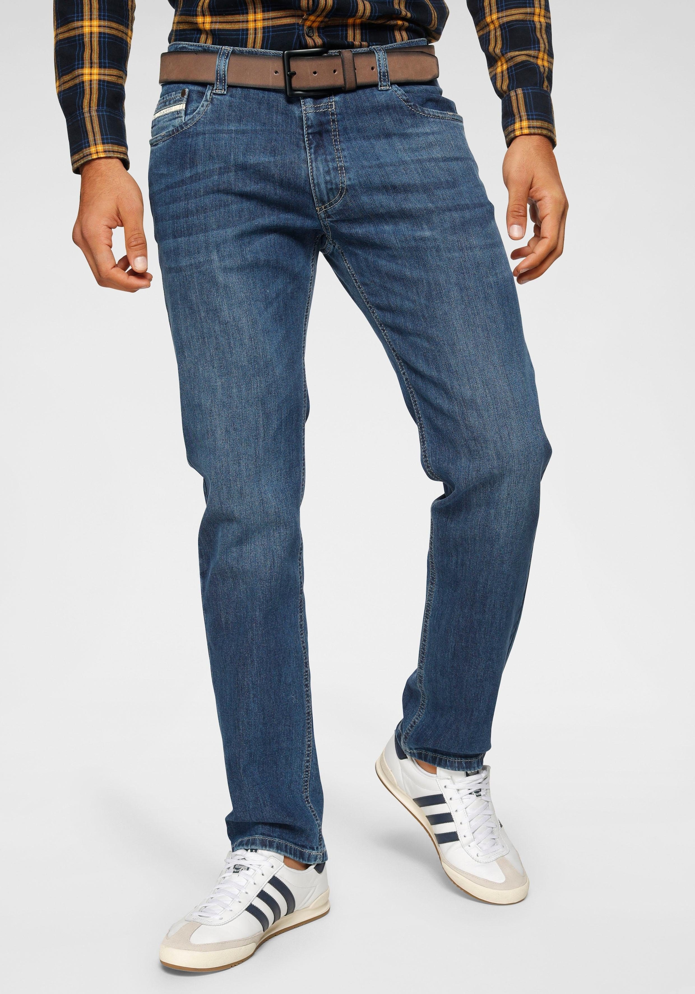 bugatti 5-Pocket-Jeans, Gürtelschlaufenbund mit Zip-fly