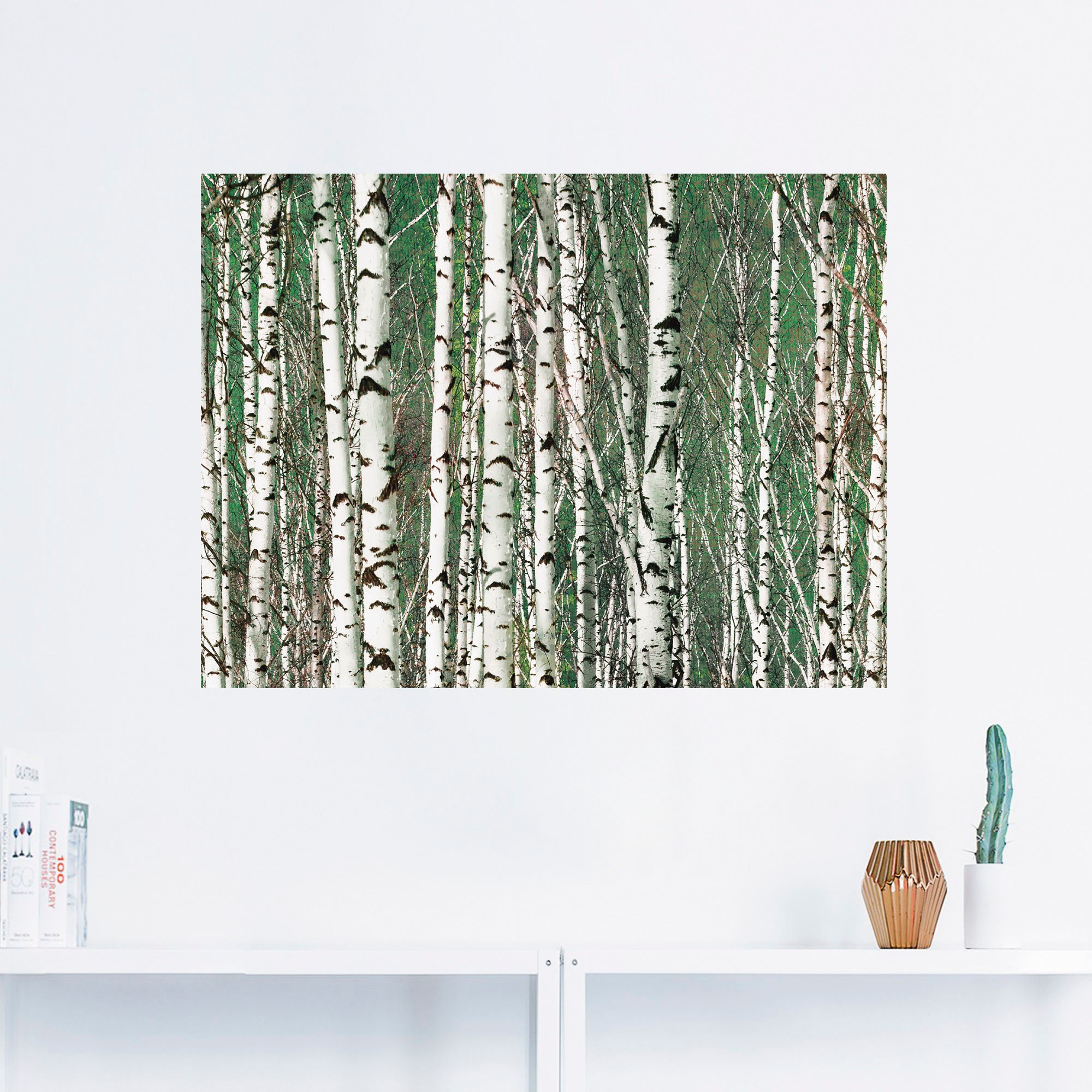 Artland Wandbild »Birkenwald - Bäume«, Bäume, (1 St.), als Leinwandbild, Wandaufkleber in verschied. Grössen