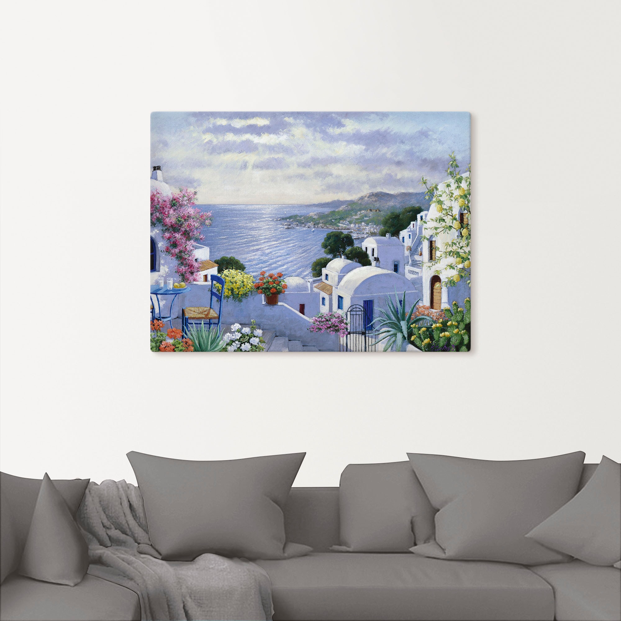 Artland Wandbild »Funkelndes Griechenland«, Gewässer, (1 St.), als Leinwandbild, Poster, Wandaufkleber in verschied. Grössen