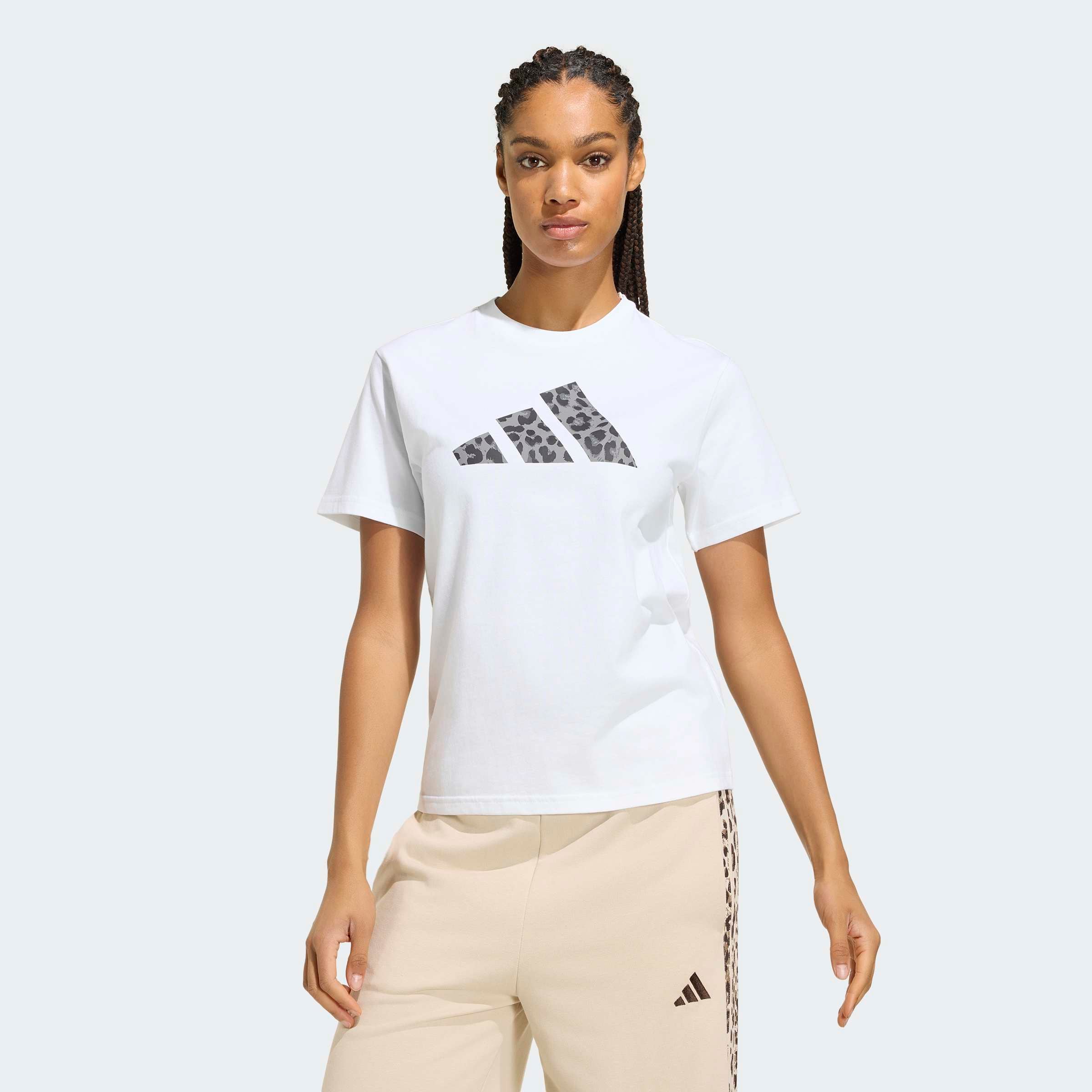 adidas Sportswear T-Shirt "GRAPHIC MIT ANIMALPRINT" mit Rundhalsausschnitt, ohne Verschluss, sportlicher Stil