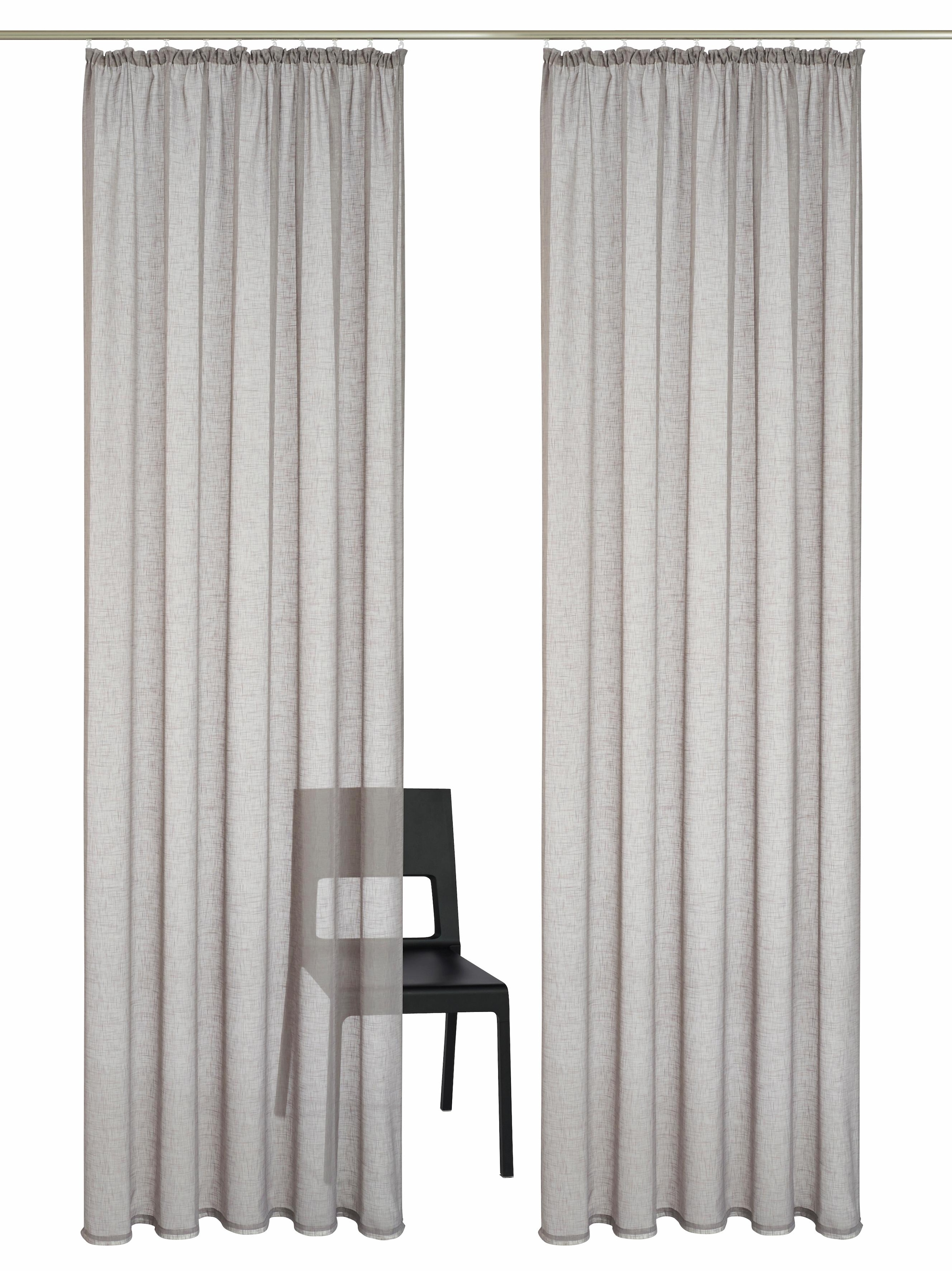 my home Gardine »REGINA«, (2 St.), Vorhang, Fertiggardine, 2-er Set, transparent, modern
