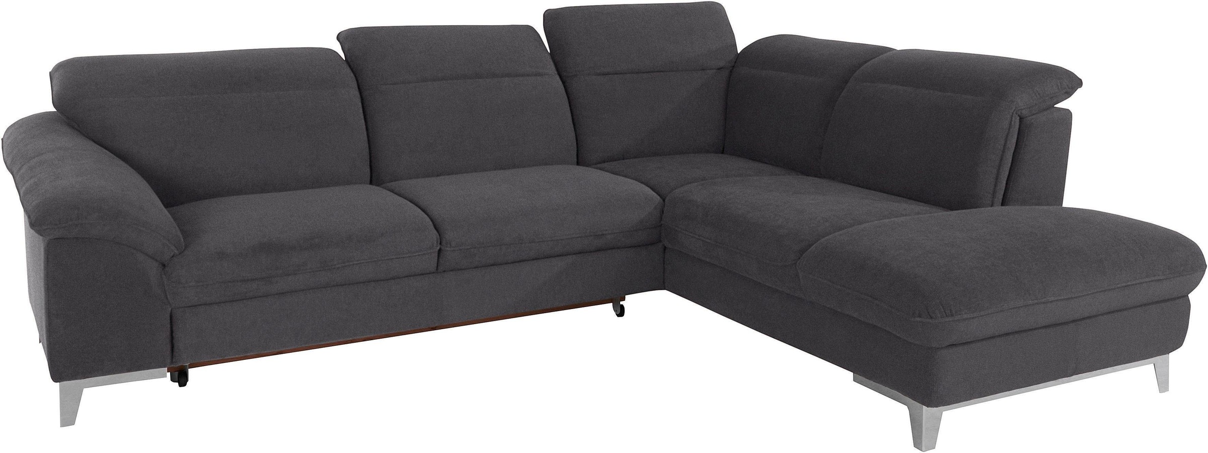 COTTA Polstergarnitur »Teresa L-Form«, (Set), Set bestehend aus: Ecksofa mit Kopfteilverstellung & Hocker
