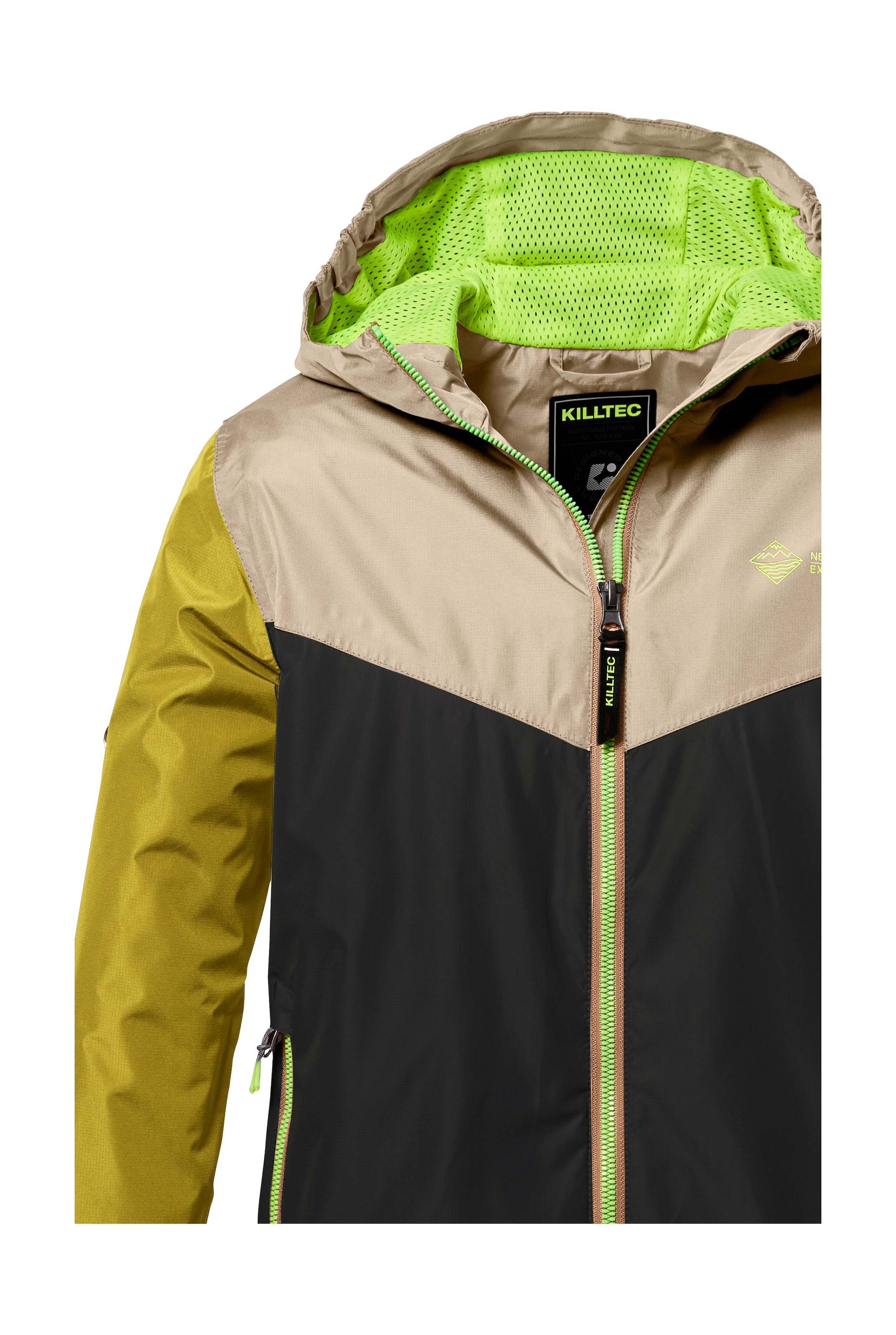 Killtec Outdoorjacke »KOS 288 BYS JCKT«, Wasserdichte Funktionsjacke mit Colourblock-Design und Kapuze