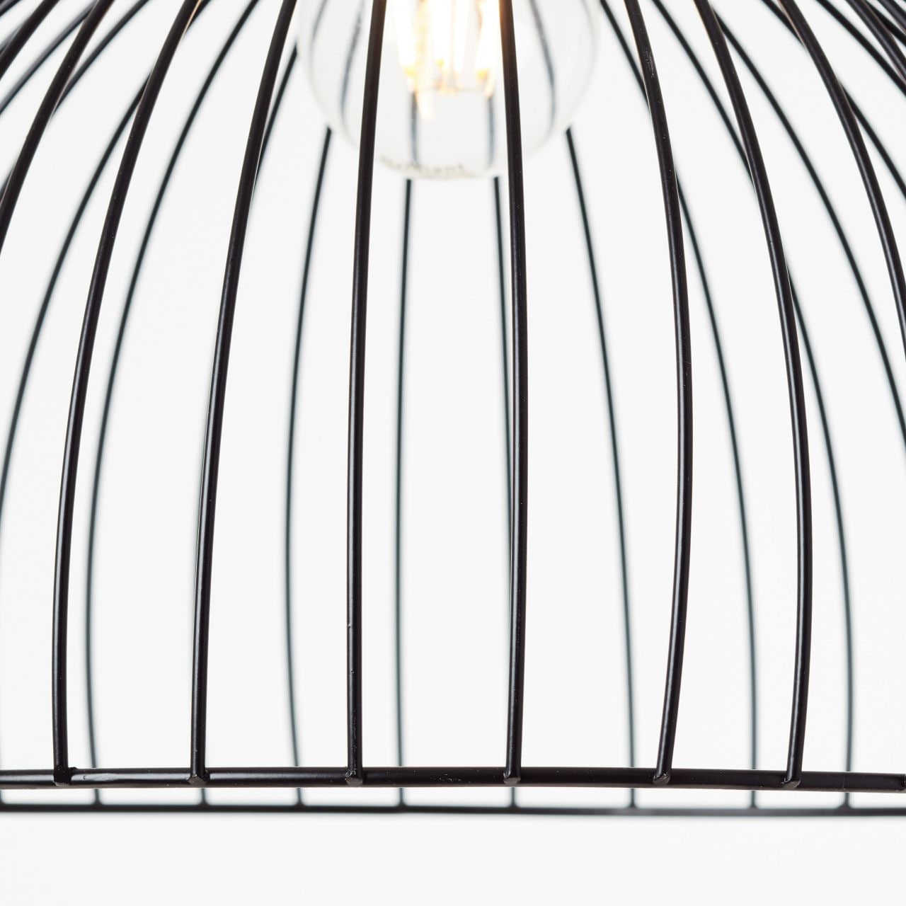 Brilliant Pendelleuchte »Blacky«, 1 flammig, Leuchtmittel E27 | ohne Leuchtmittel, im Retro Look, 132,5 cm Höhe, Ø 30 cm, E27, Metall, schwarz matt