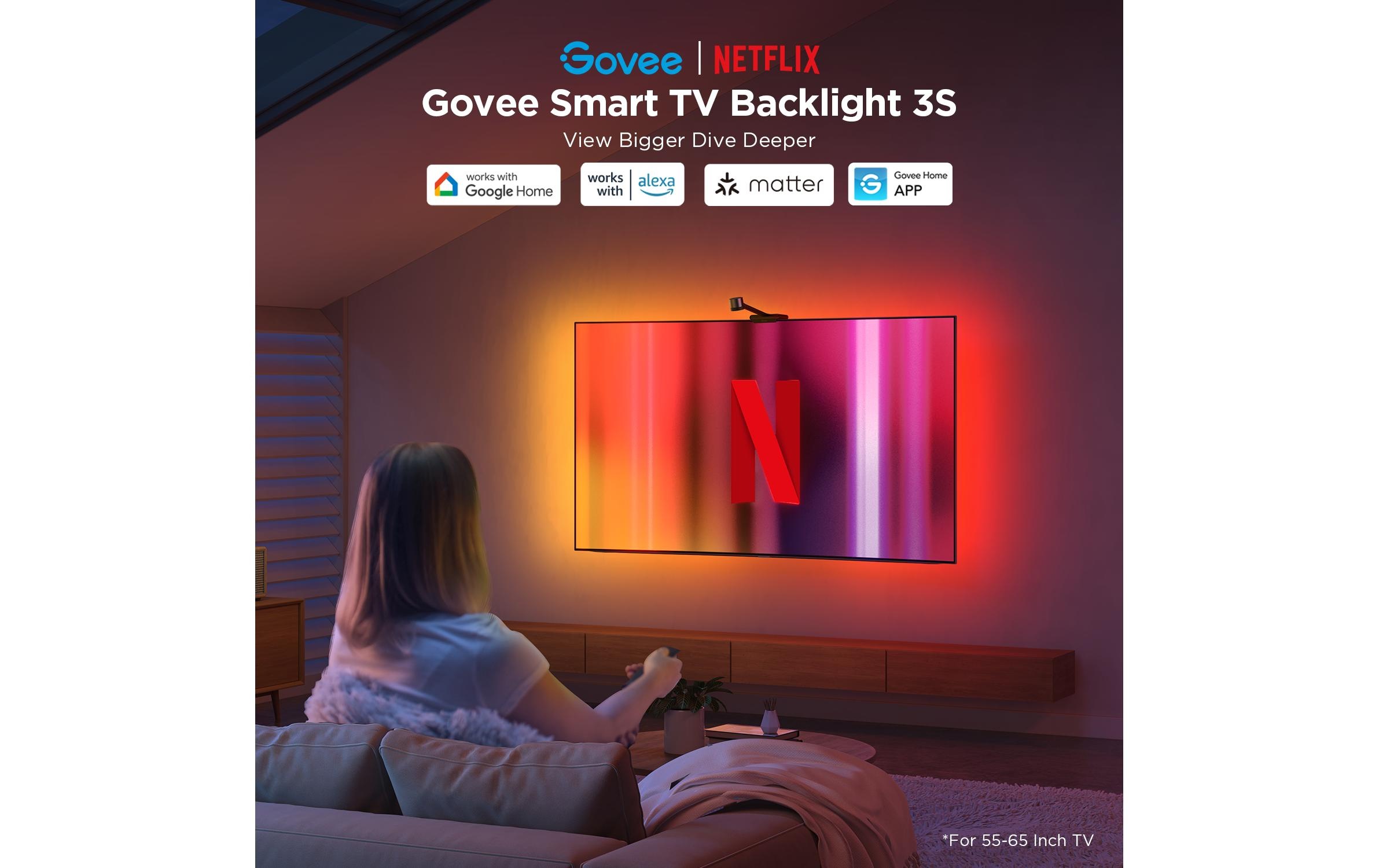 Govee LED Lichtleiste »Govee 3S Netflix Version, RGBICW, 55-65«