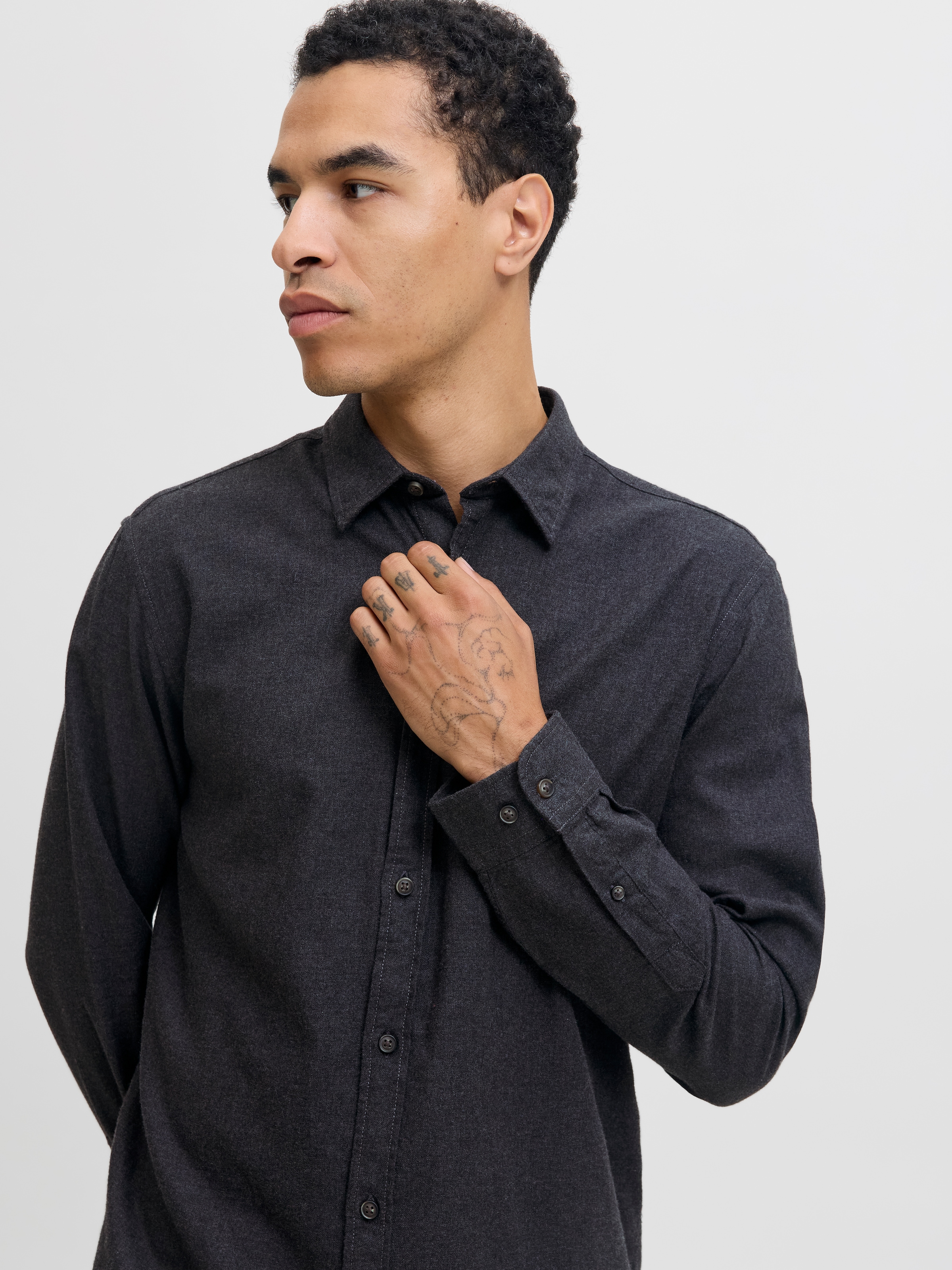 Jack & Jones Langarmhemd »JJECLASSIC MELANGE SHIRT L/S NOOS«